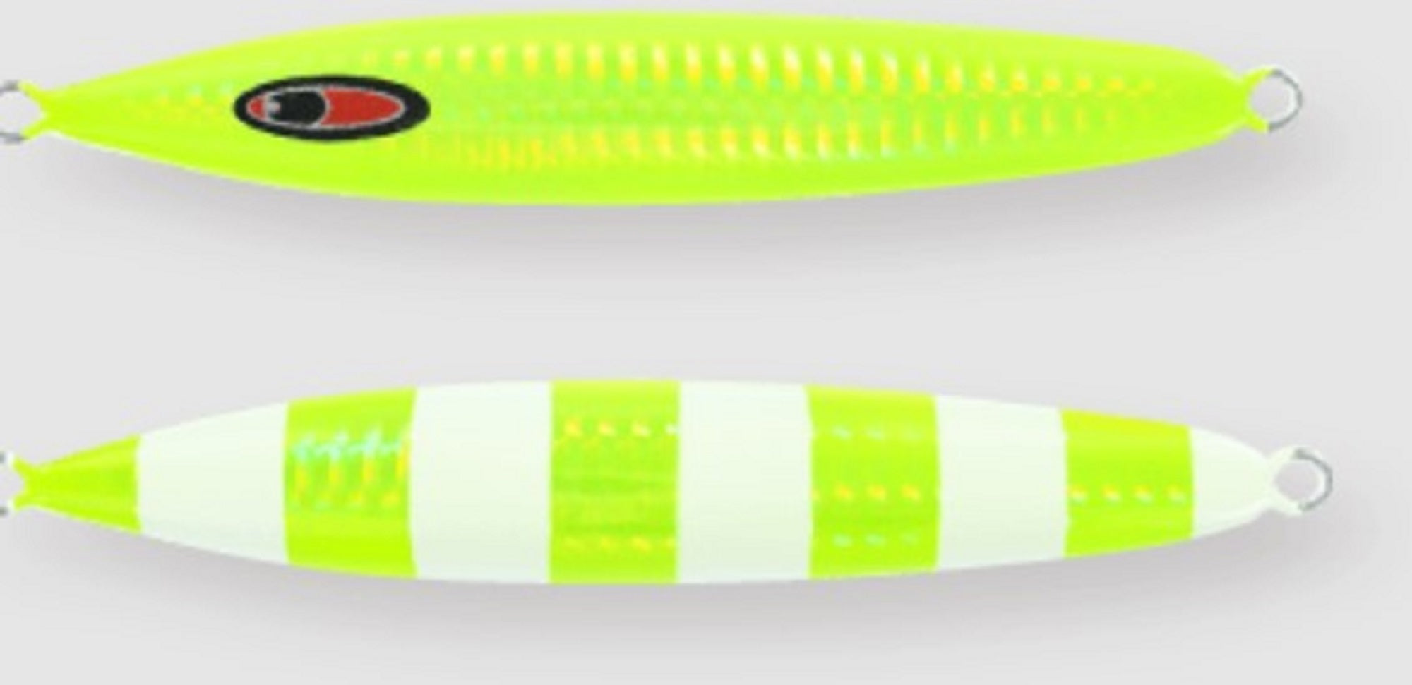Seafloor Control Metal Jig Abyss 320 grams Chart Yellow Zebra Glow GR (9973)