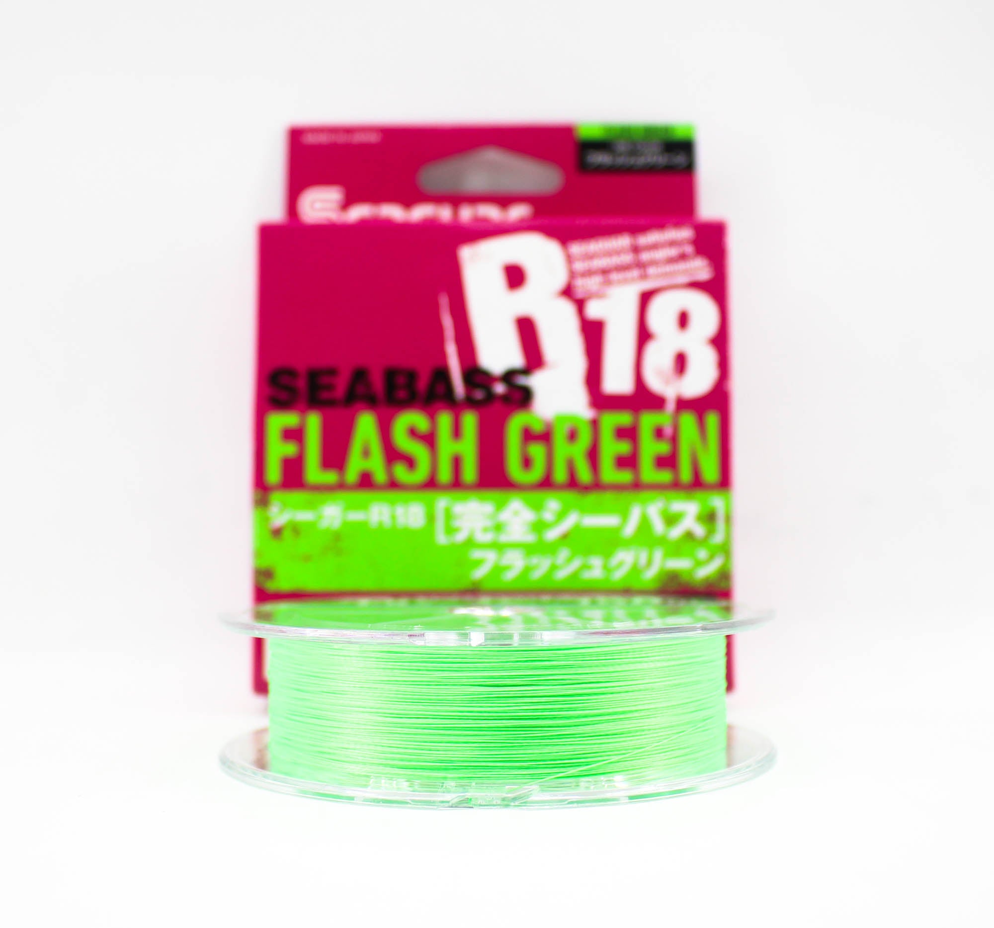 Seaguar P.E Line R18 Seabass 150m Size 1.5 27lb Flash Green (8177)