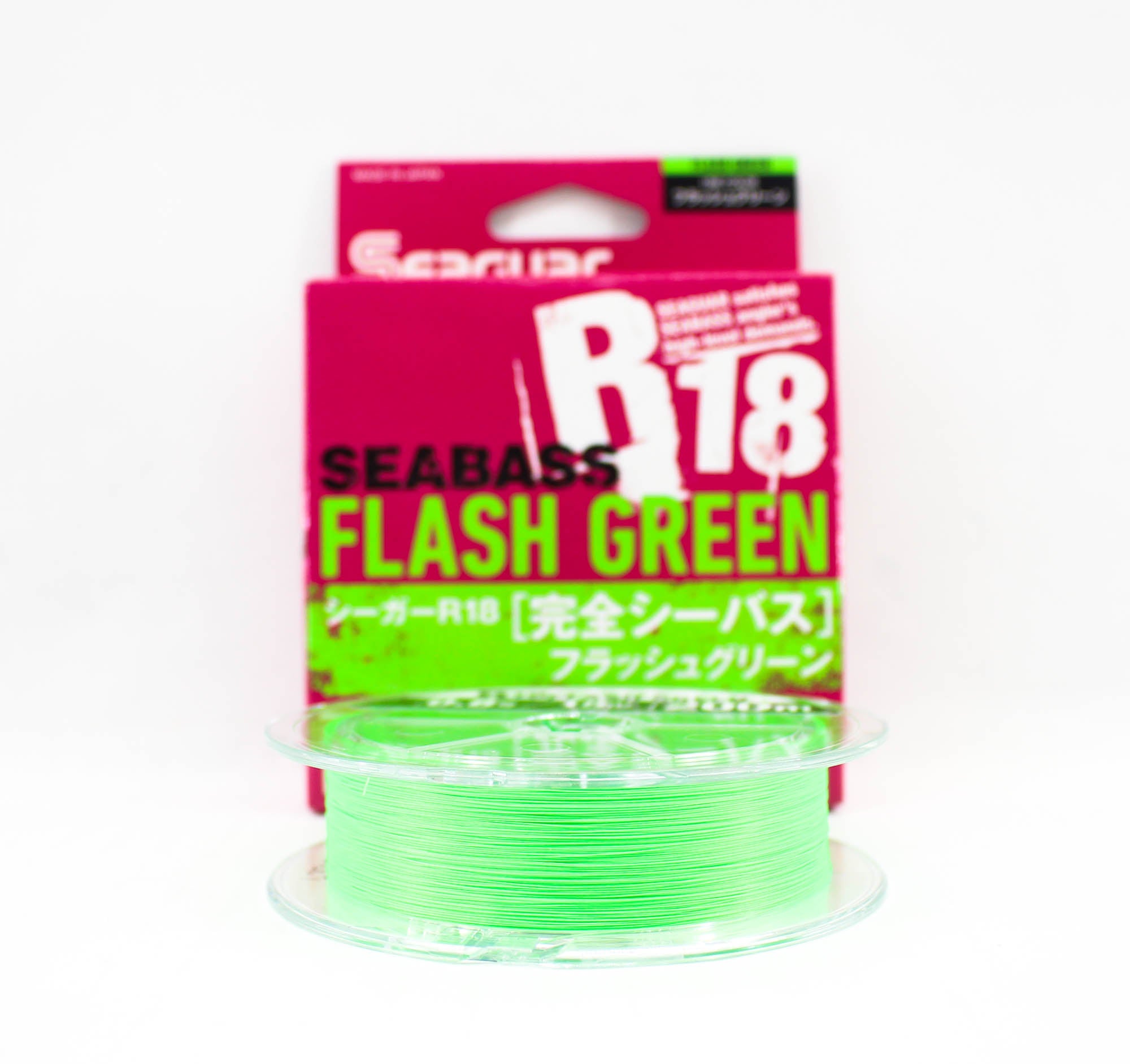 Seaguar P.E Line R18 Seabass 200m Size 0.8 15lb Flash Green (8191)