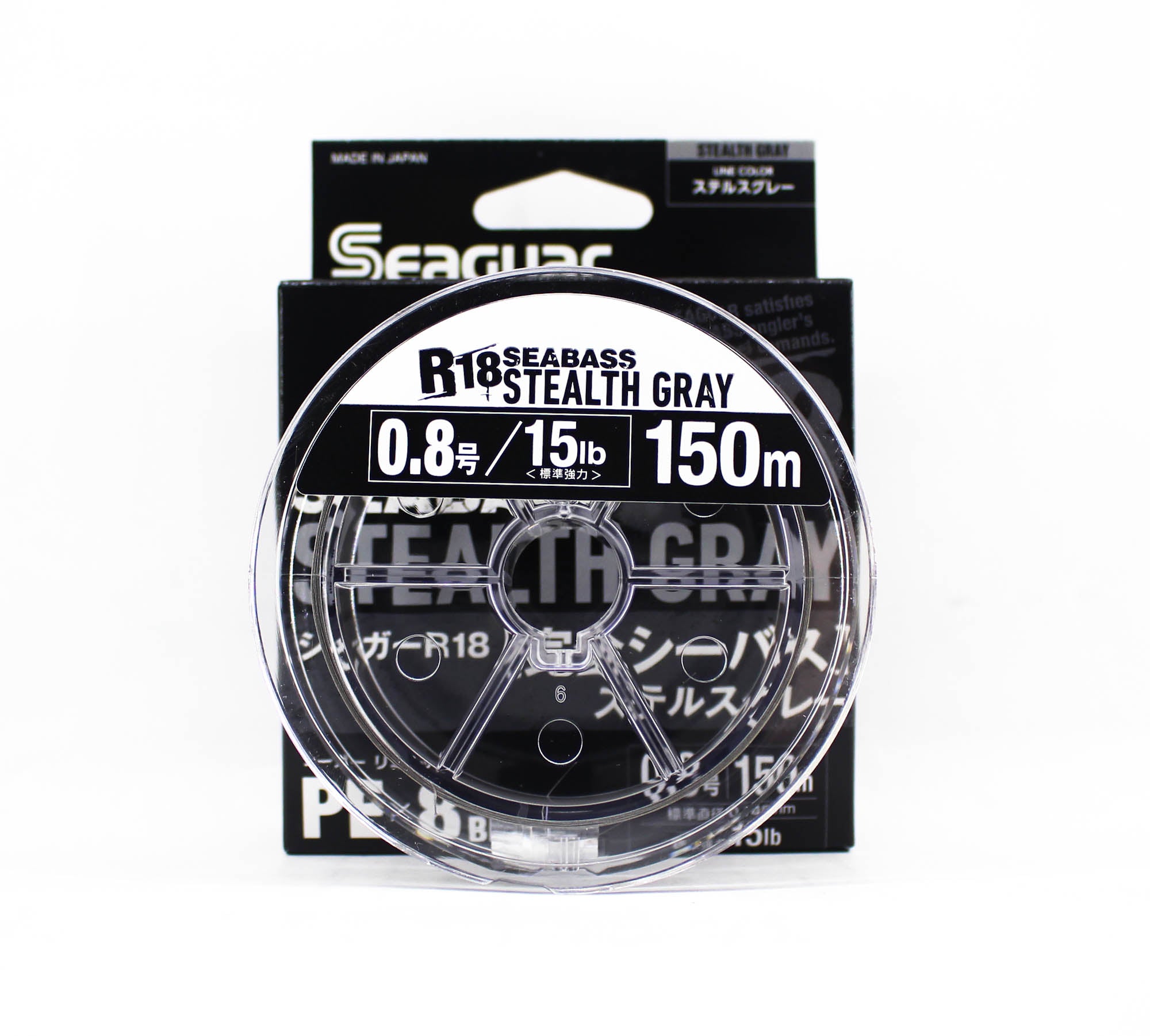 Seaguar P.E Line R18 Seabass 150m Size 0.8 15lb Stealth Gray (8245)