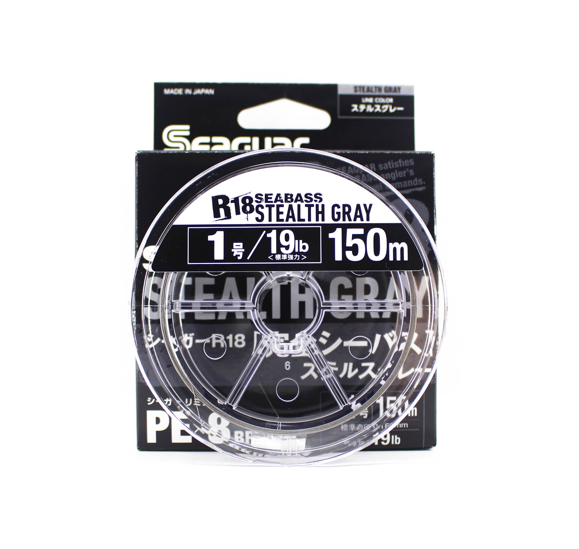 Seaguar P.E Line R18 Seabass 150m Size 1 19lb Stealth Gray (8252)