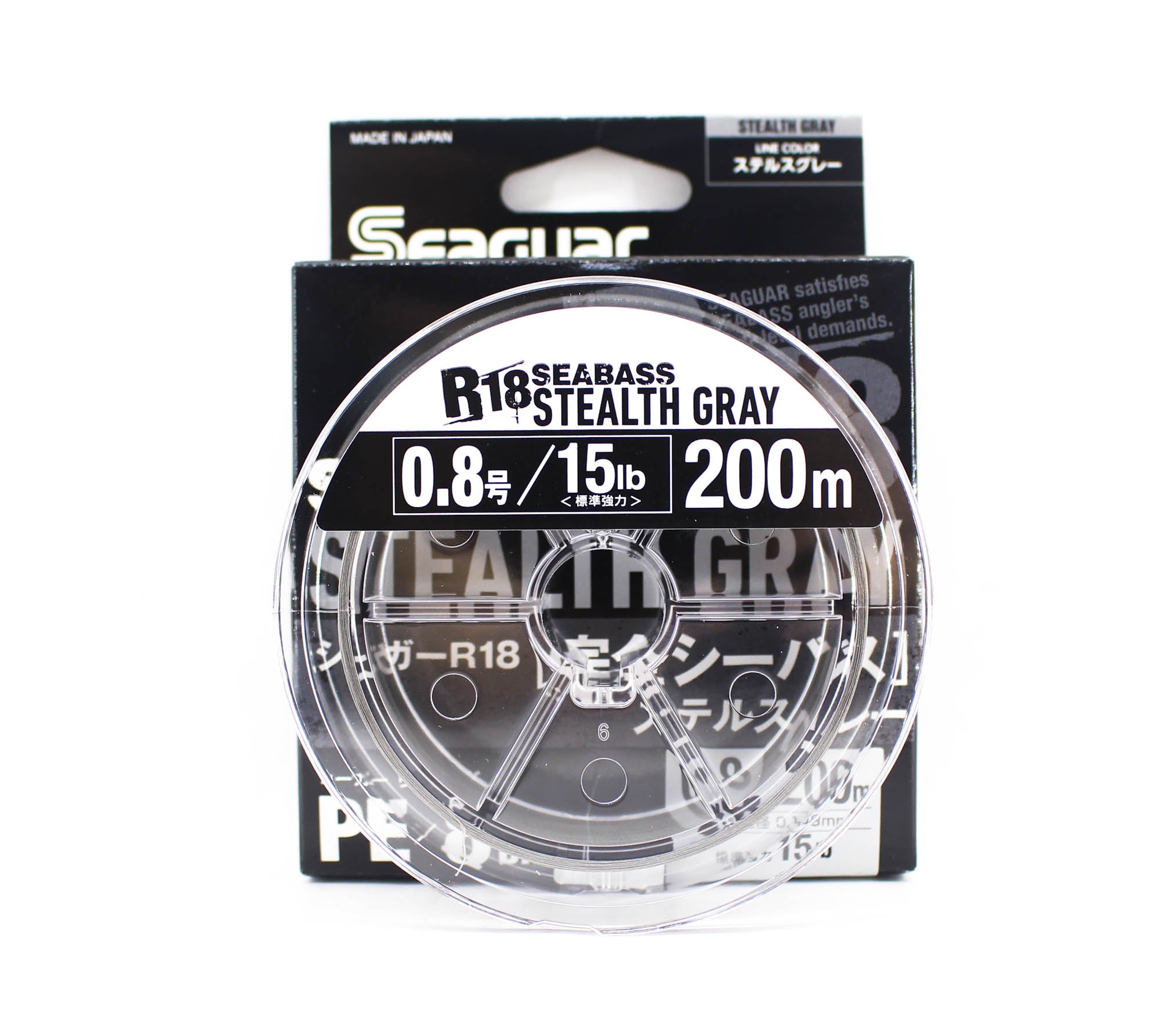 Seaguar P.E Line R18 Seabass 200m Size 0.8 15lb Stealth Gray (8290)