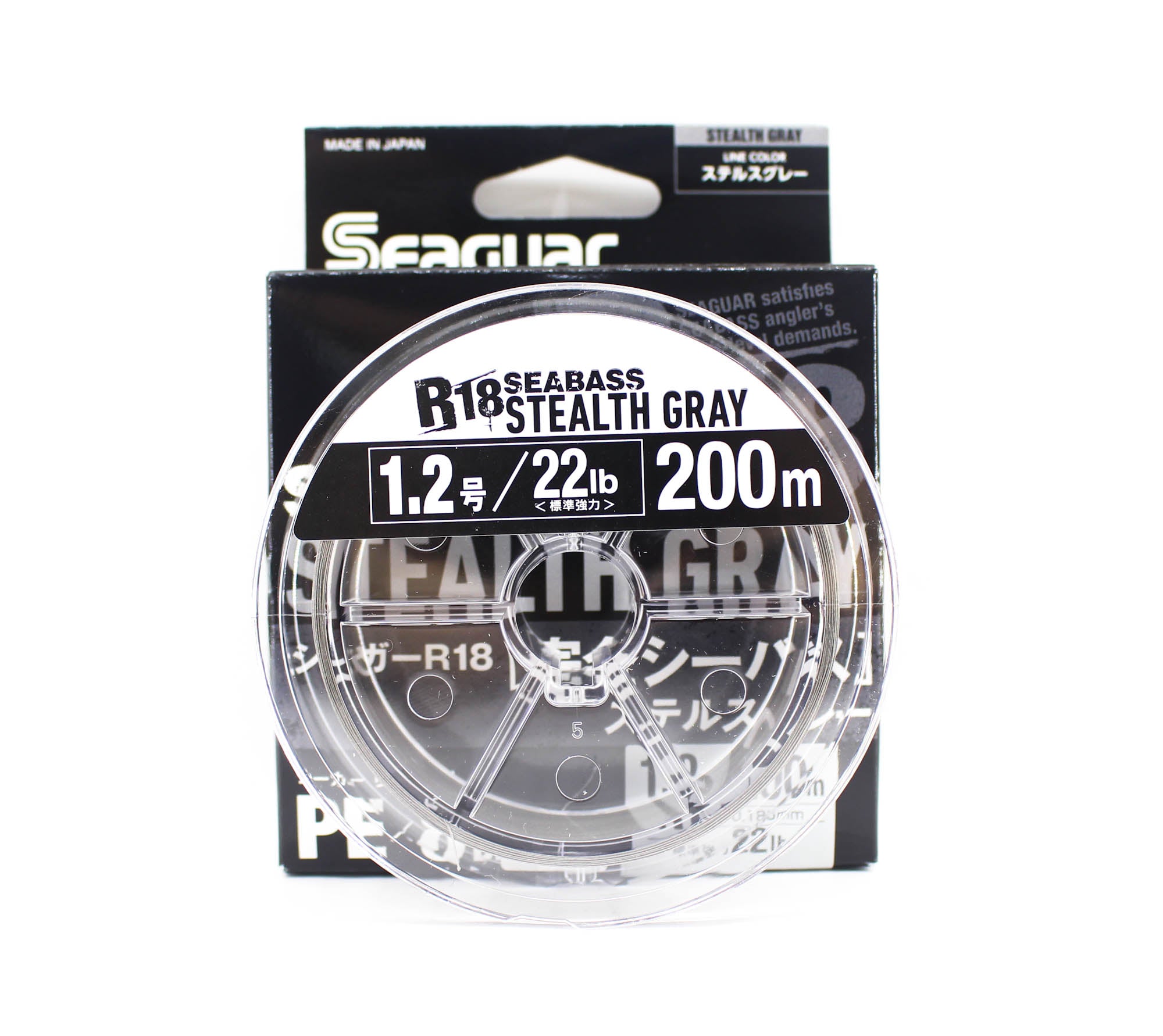 Seaguar P.E Line R18 Seabass 200m Size 1.2 22lb Stealth Gray (8313)