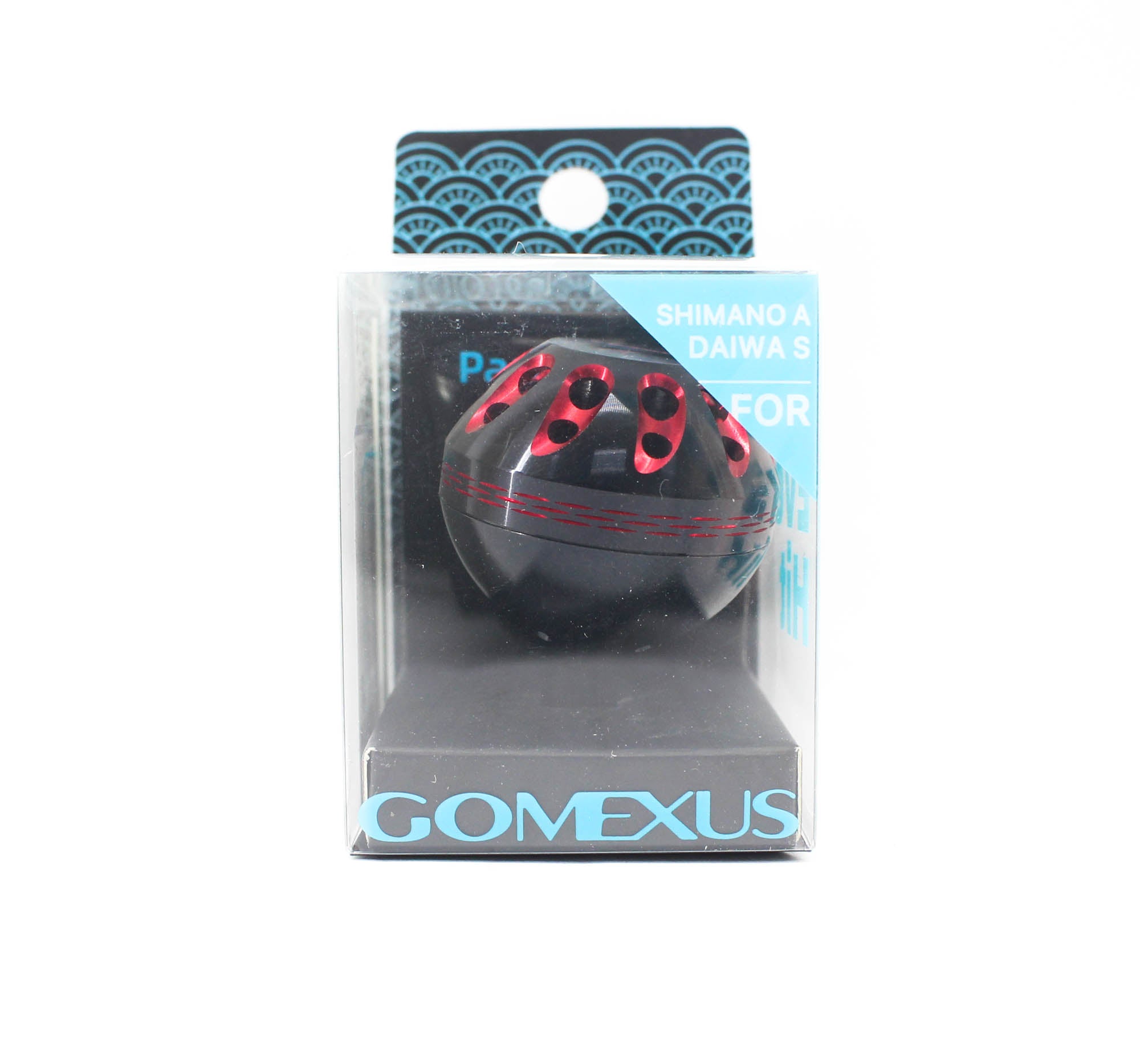 Gomexus K35BKBKRD-G Knob Alu Black Red 35mm Shimano A , Daiwa S (1397)