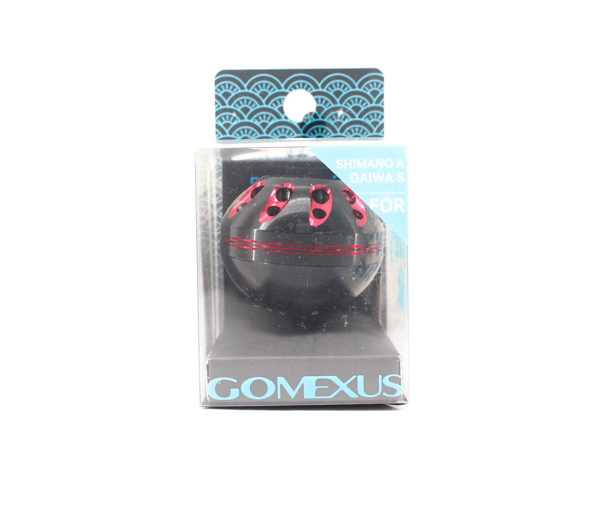 Gomexus A38BKBKRD-G Knob Alu Black Red 38mm Shimano A , Daiwa S (1403)