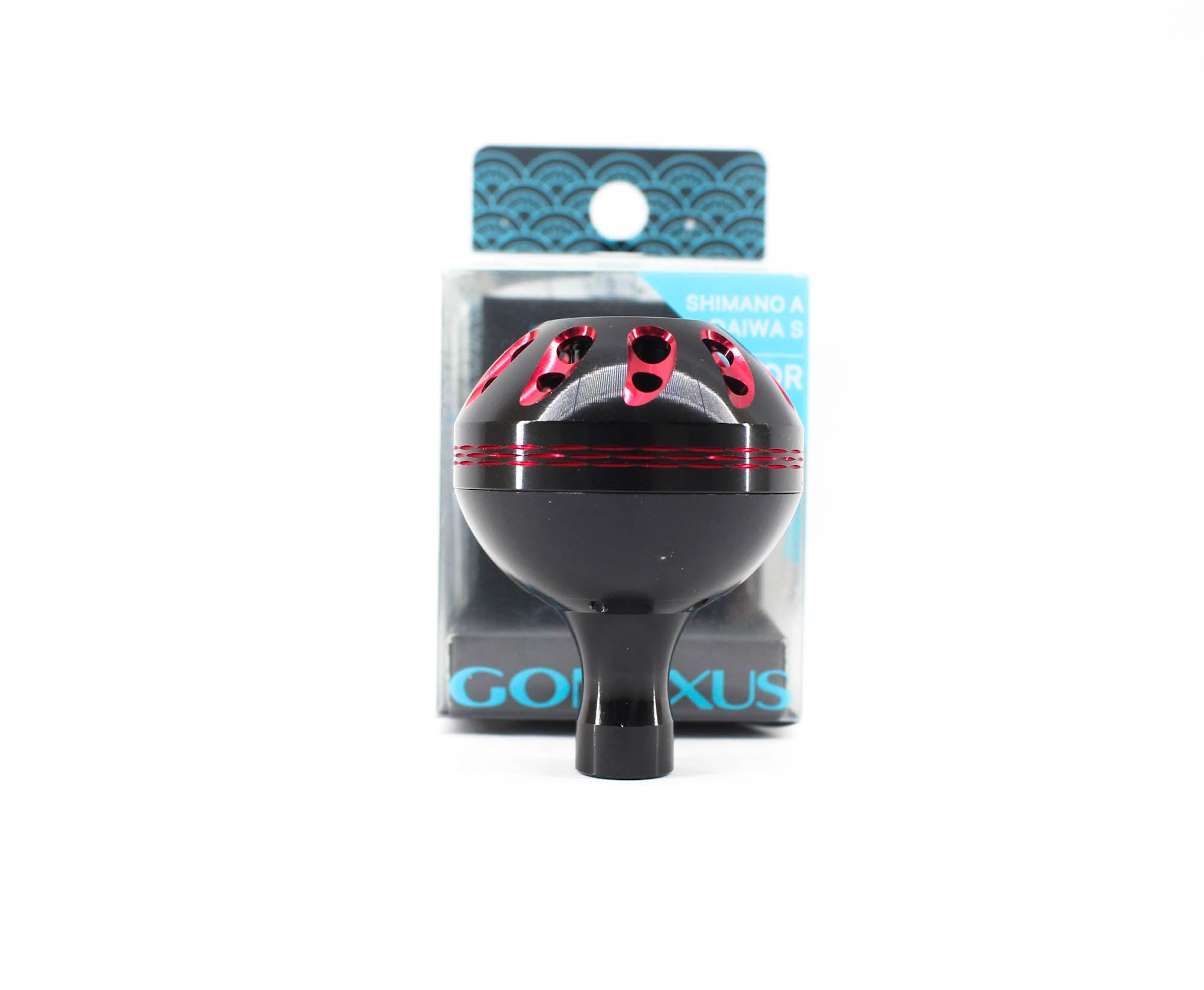 Gomexus A38BKBKRD-G Knob Alu Black Red 38mm Shimano A , Daiwa S (1403)