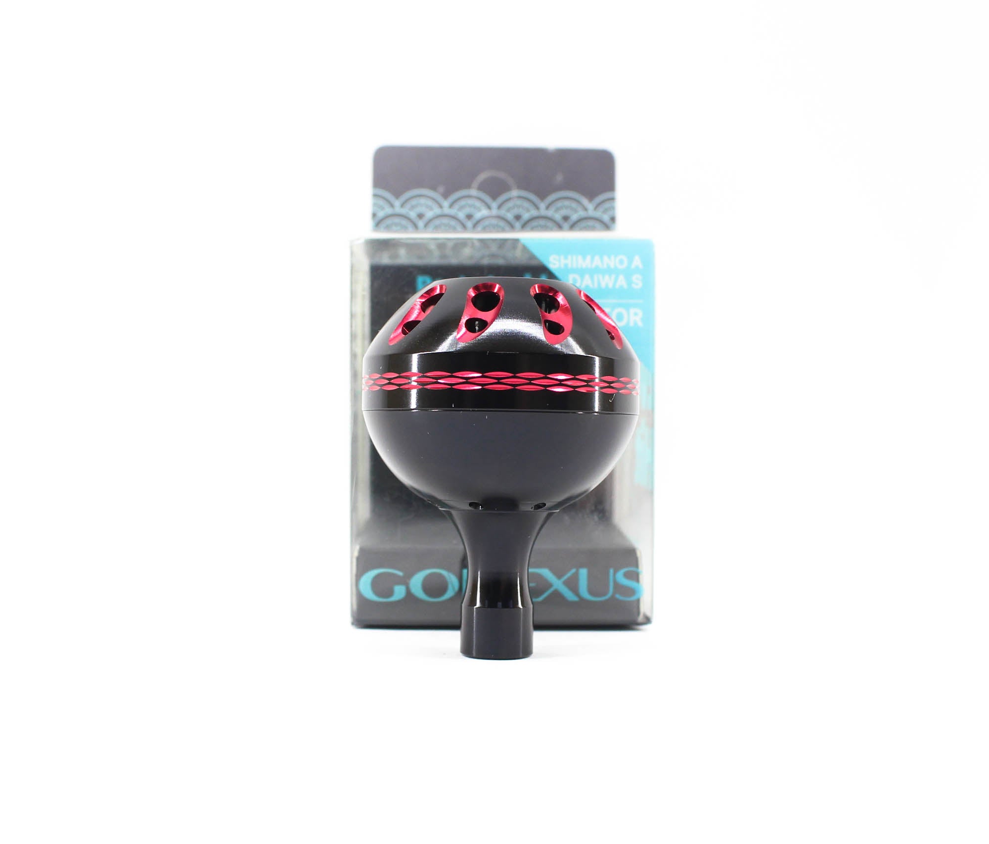Gomexus A41BKBKRD-G Knob Alu Black Red 41mm Shimano A , Daiwa S (1410)