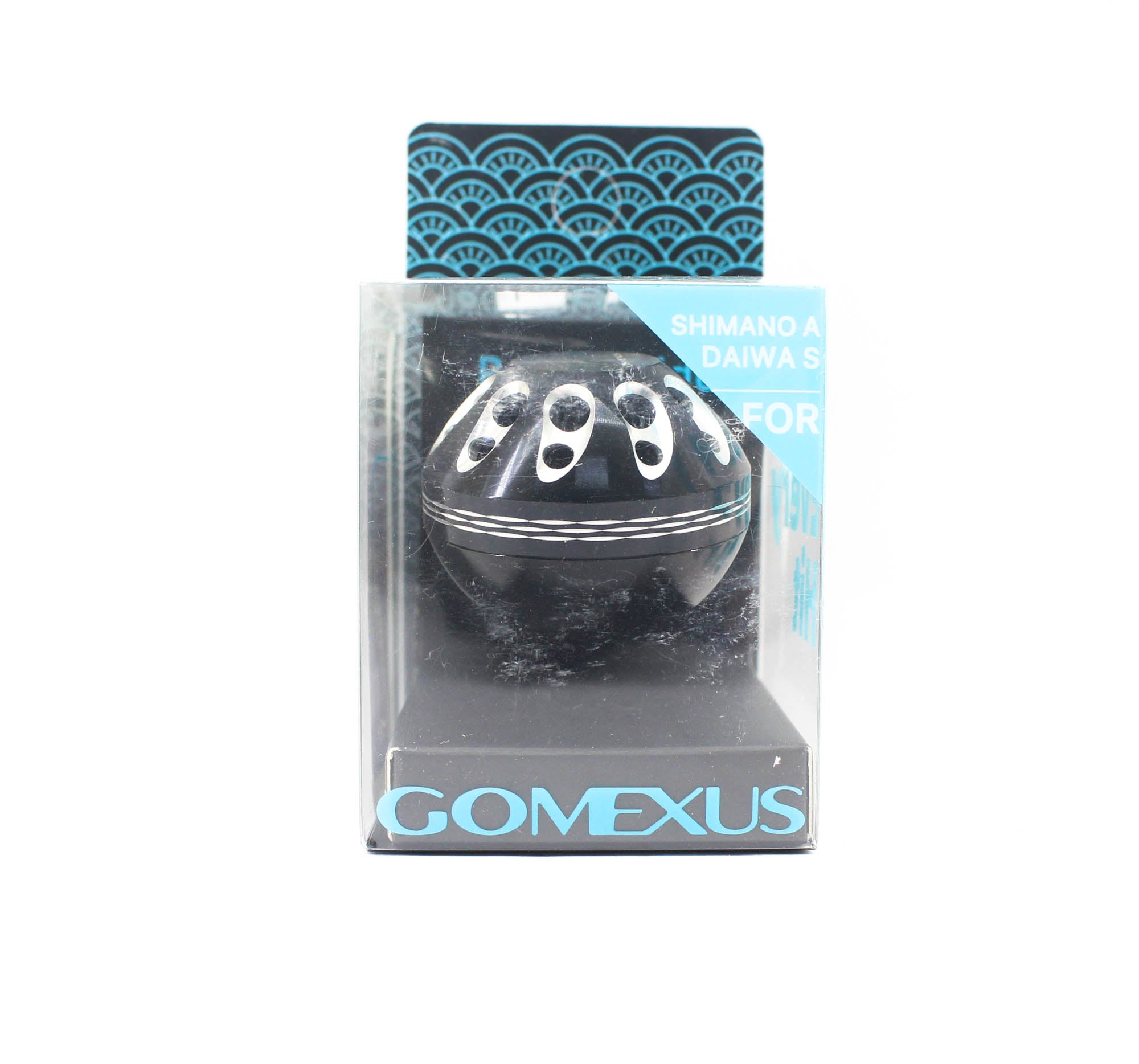 Gomexus K35BKBKSR-G Knob Alu Black Silver 35mm Shimano A , Daiwa S (1465)