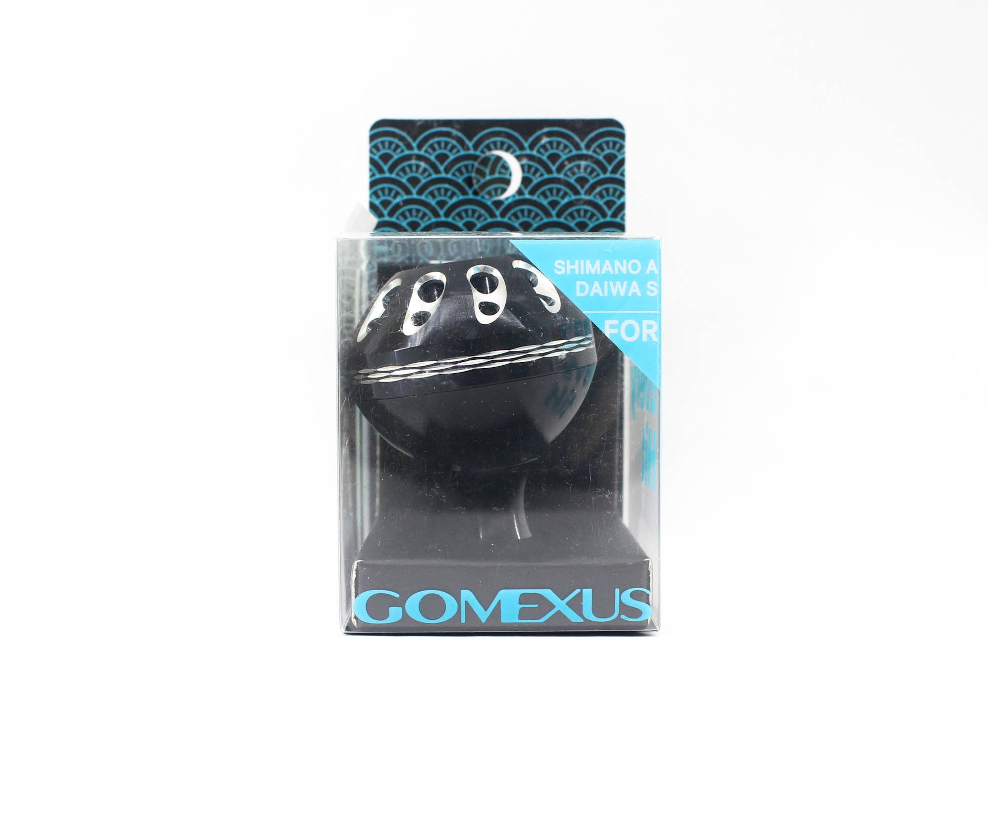 Gomexus A38BKBKSR-G Knob Alu Black Silver 38mm Shimano A , Daiwa S (1489)