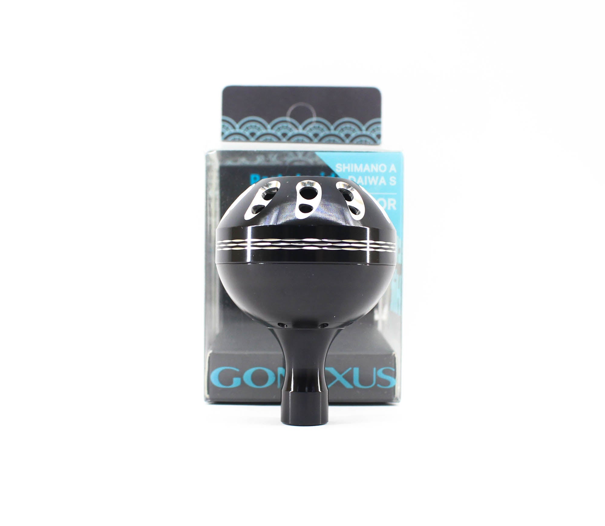 Gomexus A41BKBKSR-G Knob Alu Black Silver 41mm Shimano A , Daiwa S (1496)