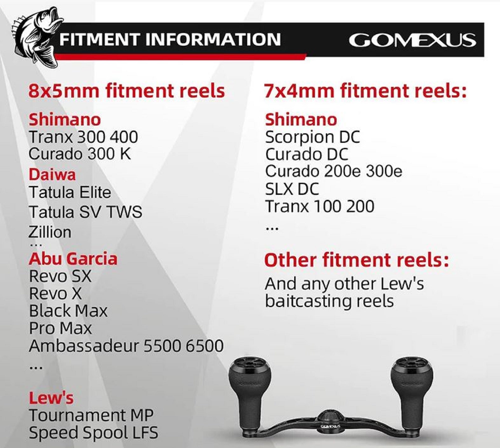 Gomexus BD120H27BKBK1 Handle Alu Black Black 120mm 8x5mm Daiwa (1618)