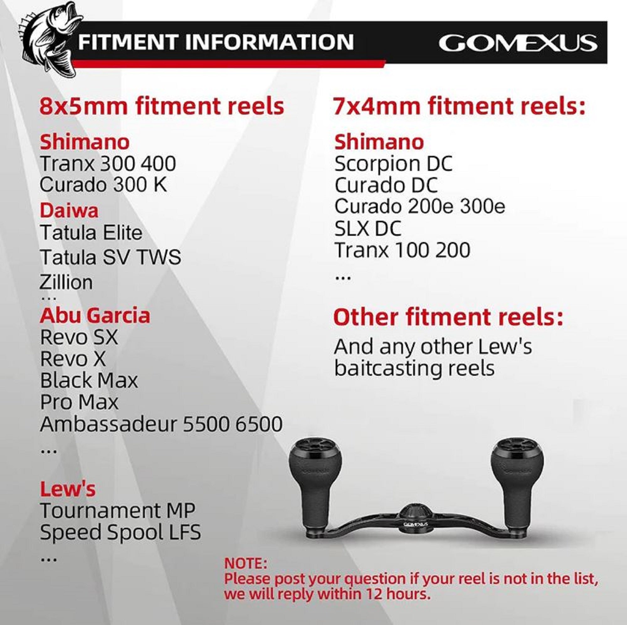 Gomexus BS100H27BKBK1 Handle Alu Black 100mm 7x4mm Shimano (1656)