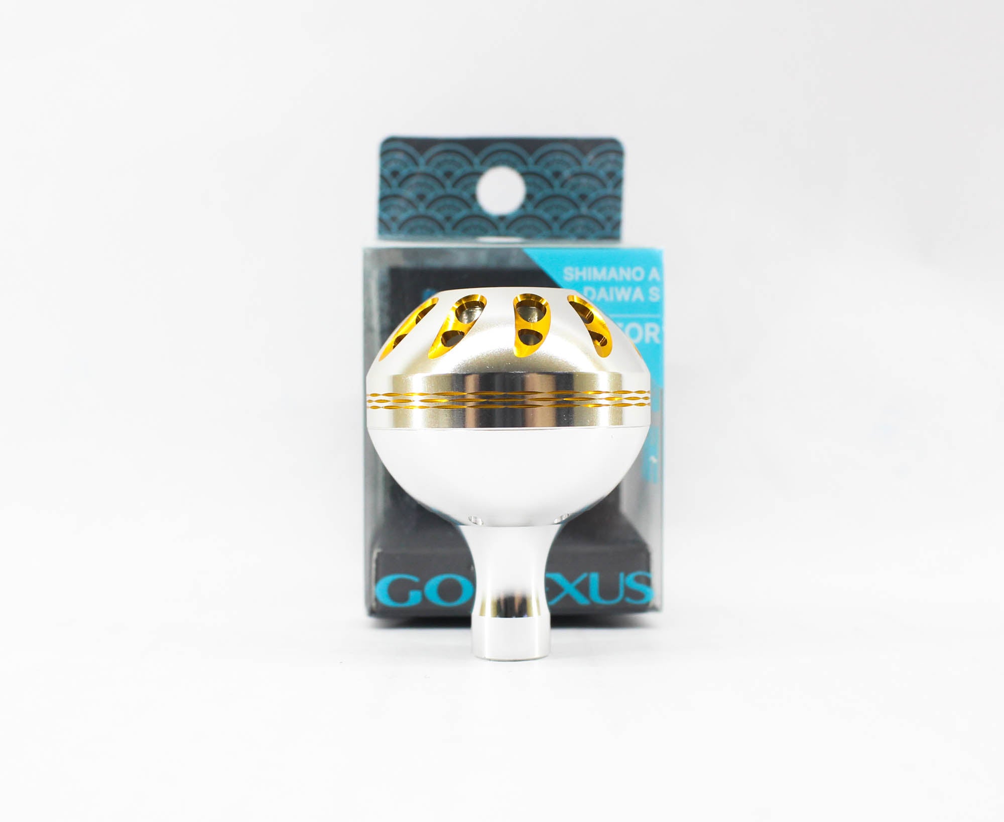 Gomexus A38SRSRGD-G Knob Alu Silver Gold 38mm Shimano A , Daiwa S (1670)