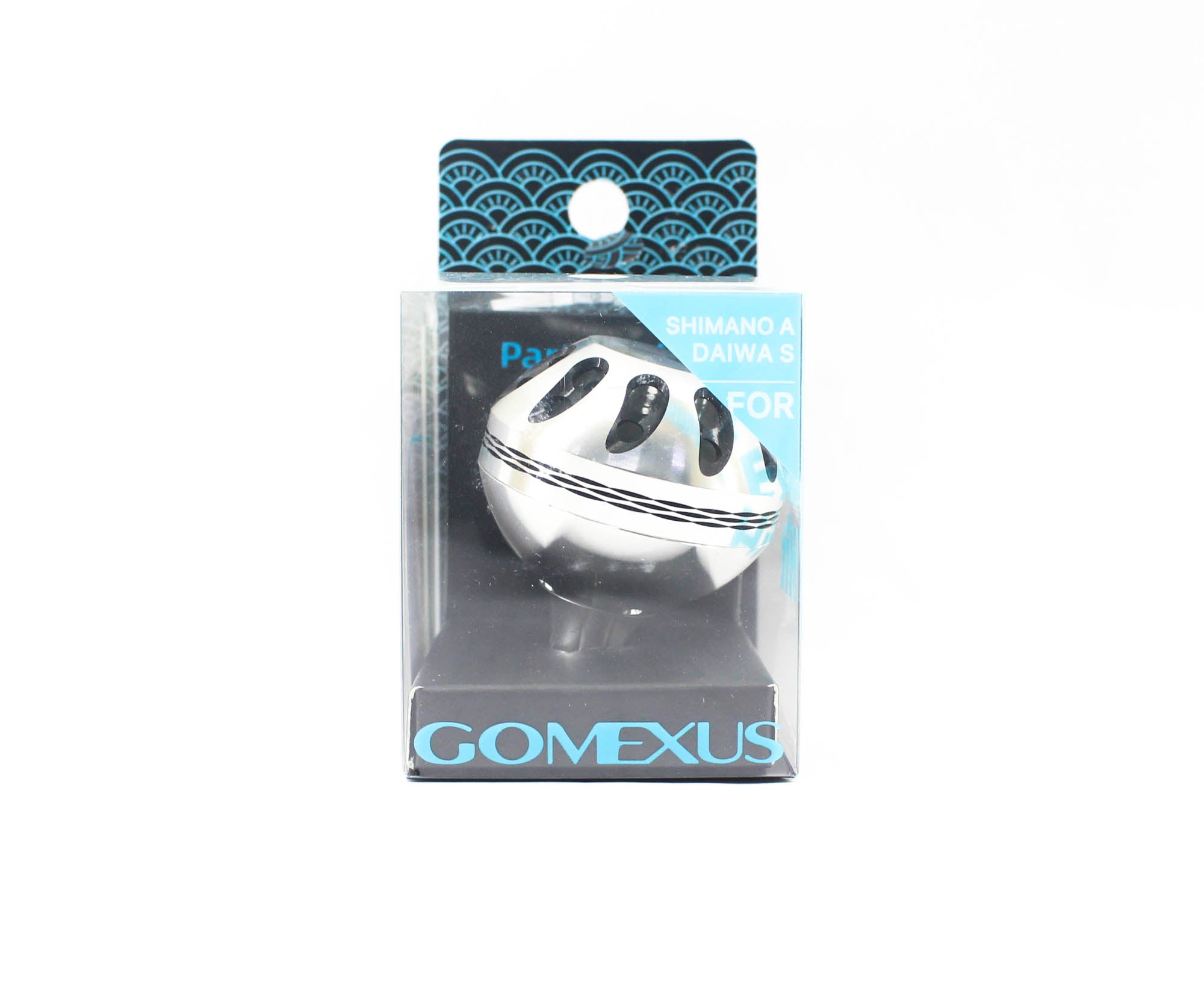 Gomexus A38SRSRBK-G Knob Alu Silver Black 38mm Shimano A , Daiwa S (1717)