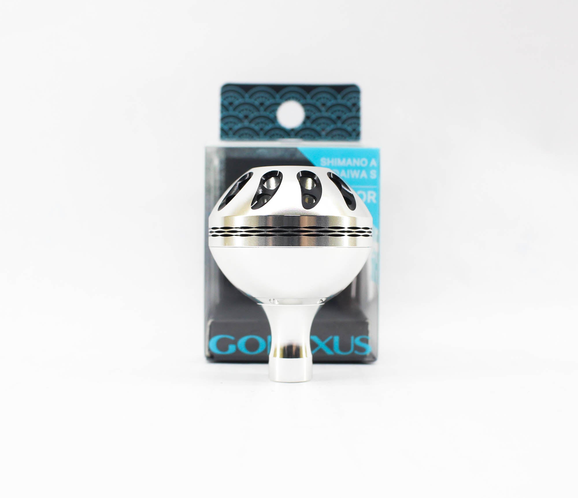 Gomexus A38SRSRBK-G Knob Alu Silver Black 38mm Shimano A , Daiwa S (1717)