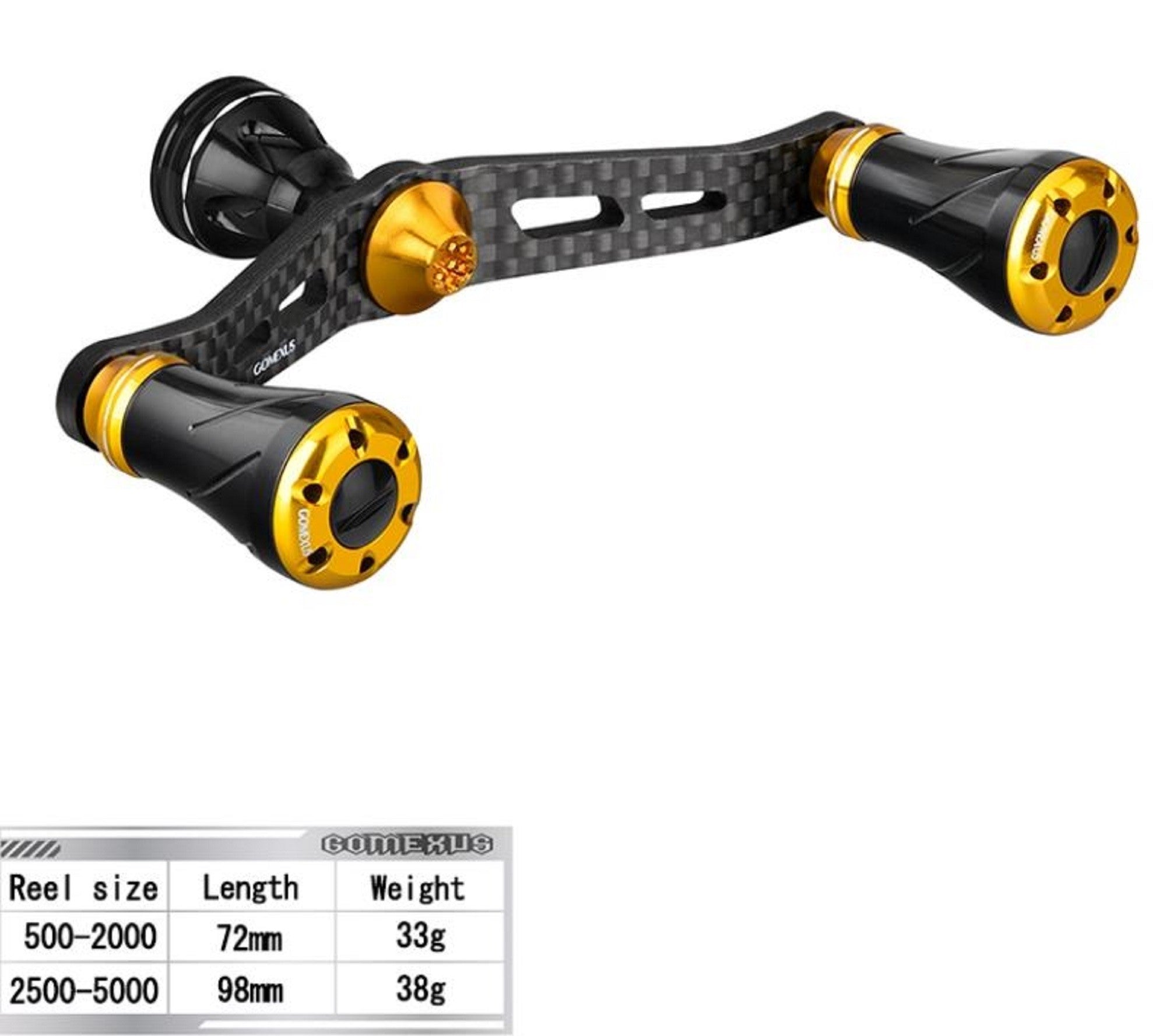 Gomexus MYD98A20BKGD Handle Double Alu Black 98mm Daiwa (2028)