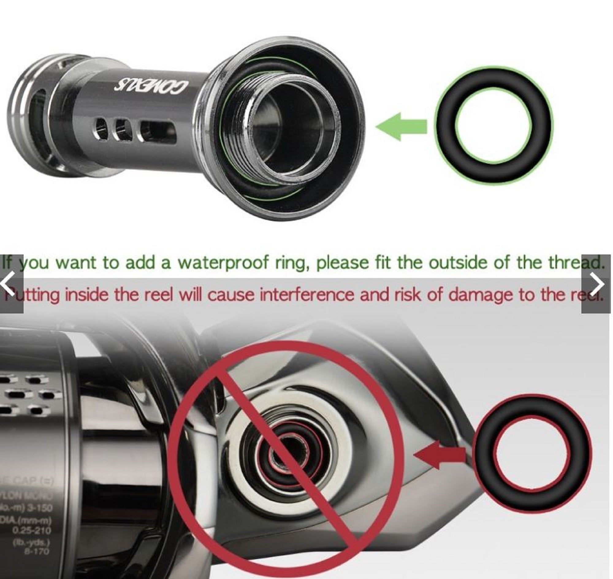 Gomexus R1RD Reel Stand Alu Red 42mm Shimano Daiwa 2000-5000 (2103)