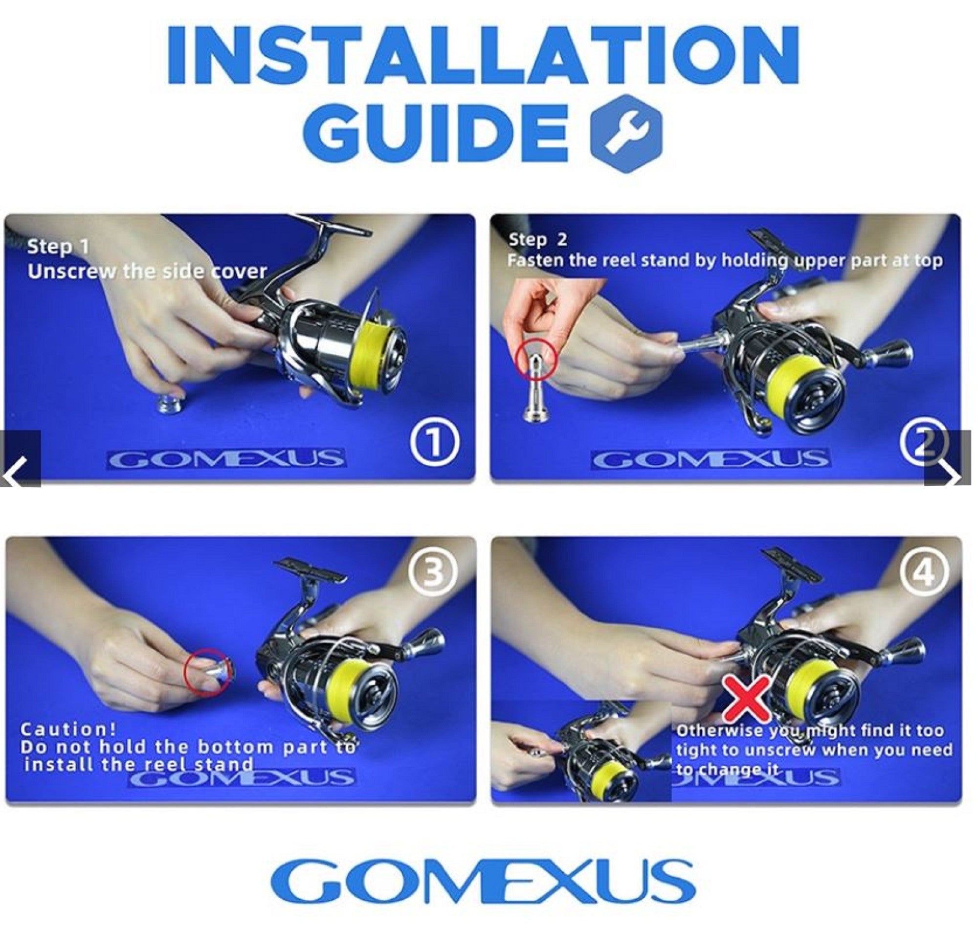 Gomexus R6BK Reel Stand Foldable Alu Black 48mm S/D 2000-5000 (3261)