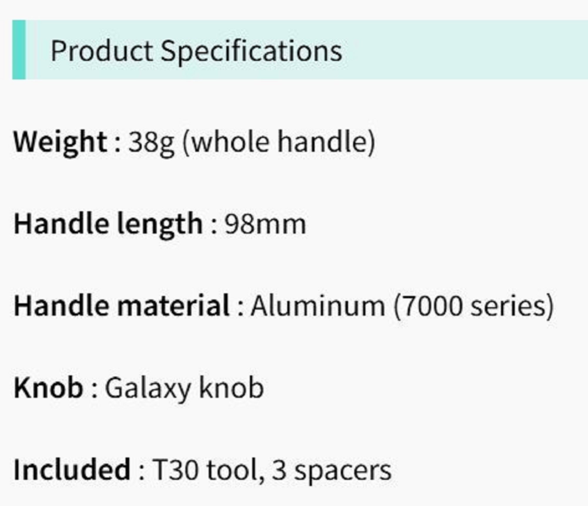 Gomexus H1S98YA22TFTNXS Handle Double Alu Silver 98mm Shimano (3735)