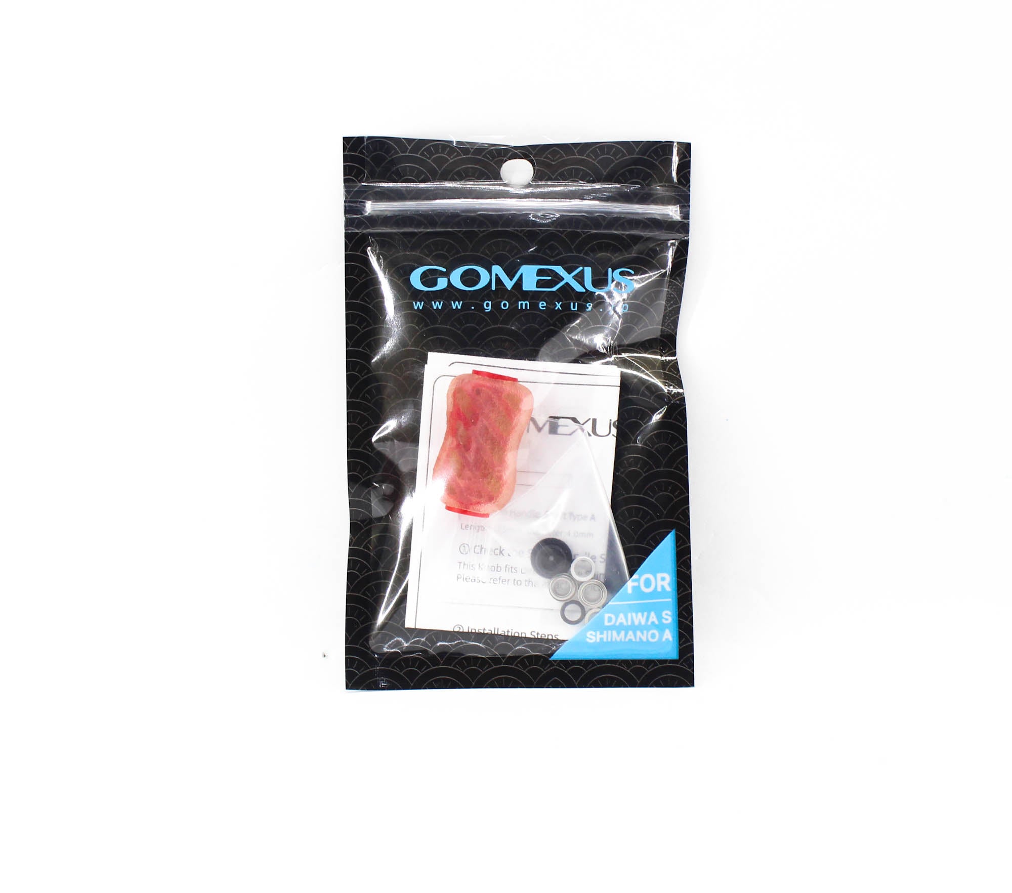 Gomexus S20RDBK Knob TPE Red Clear 22mm Shimano A , Daiwa S (3933)