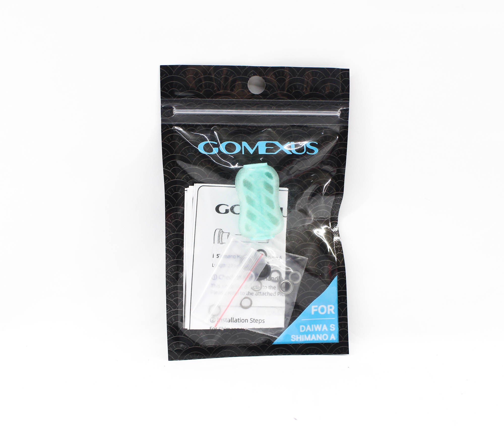 Gomexus S20GNBK Knob TPE Green Clear 22mm Shimano A , Daiwa S (3940)