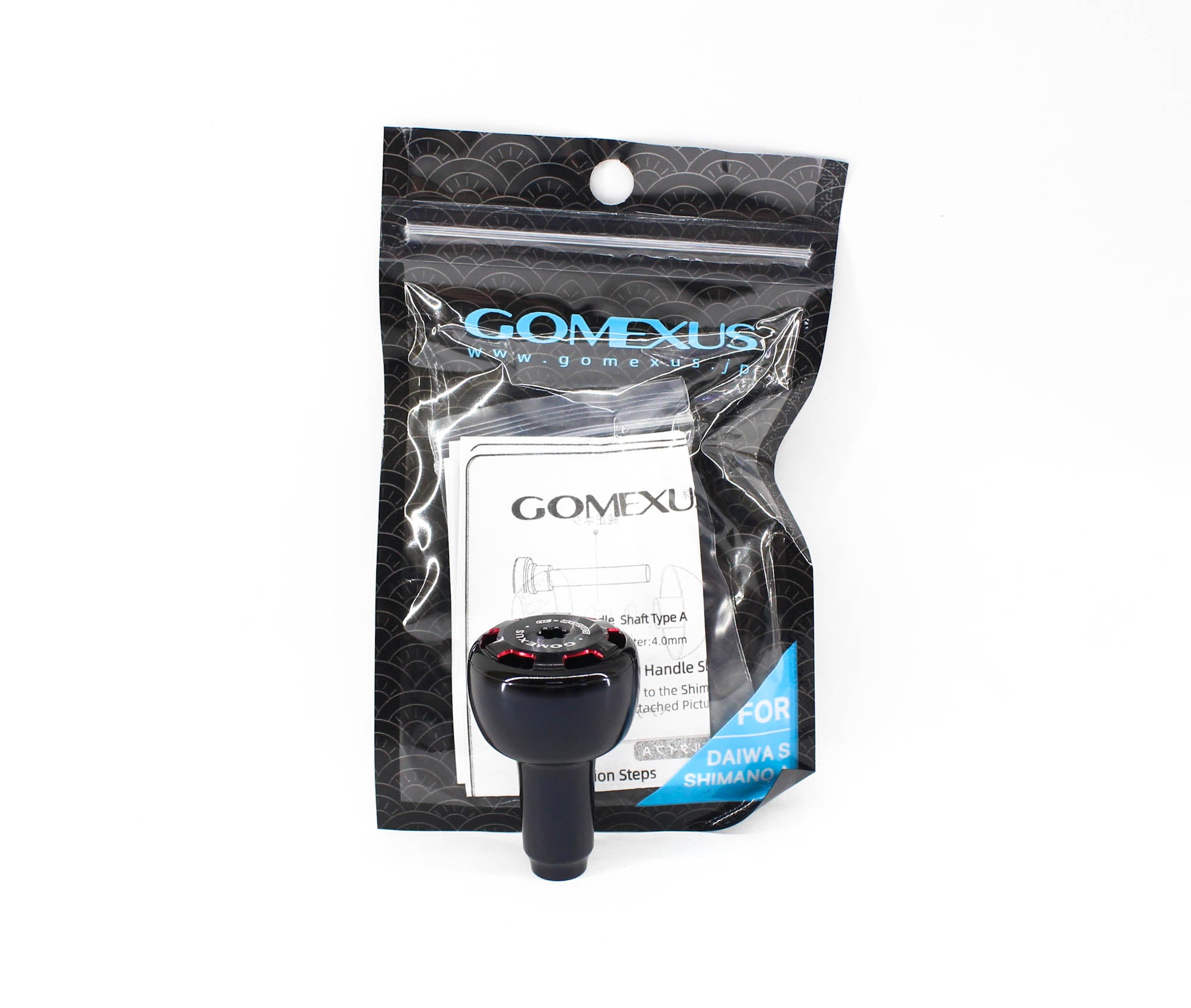 Gomexus AS30BKRD Knob Alu Black Red 30mm Shimano A , Daiwa S (4855)