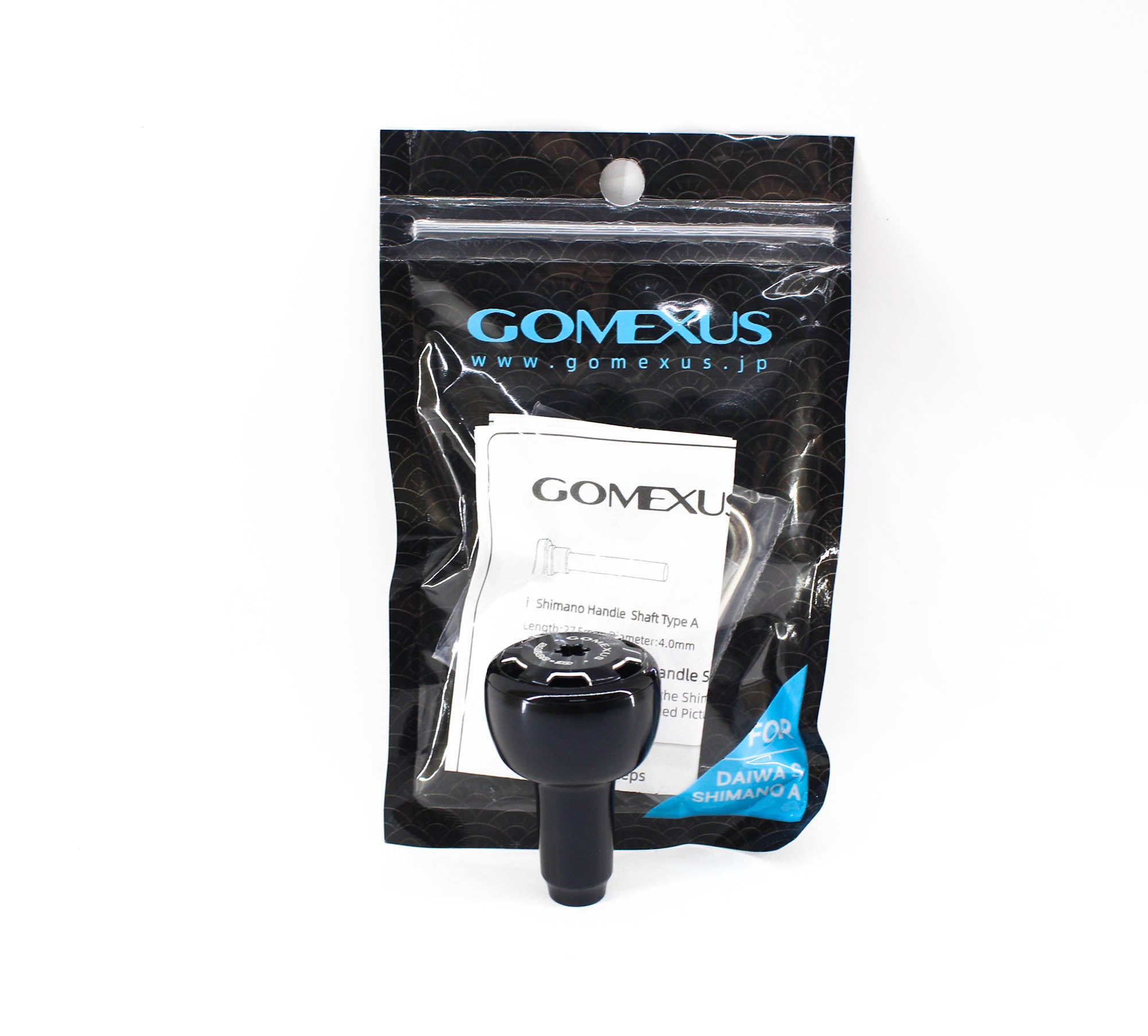 Gomexus AS30BKSR Knob Alu Black Silver 30mm Shimano A , Daiwa S (4862)