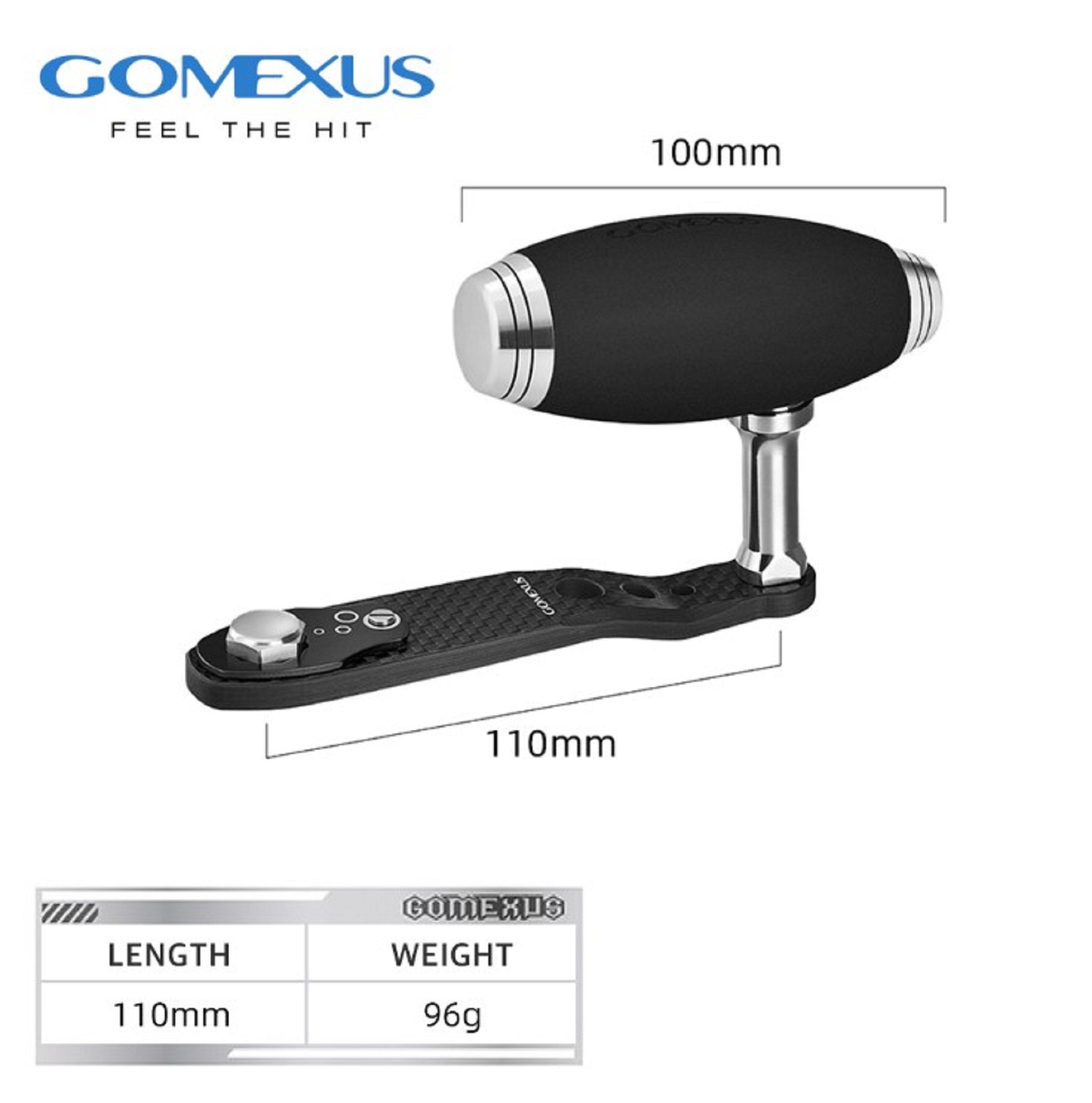 Gomexus LCD110T100SRBK Handle Bait Carbon EVA 110 8x5mm S/D (6316)