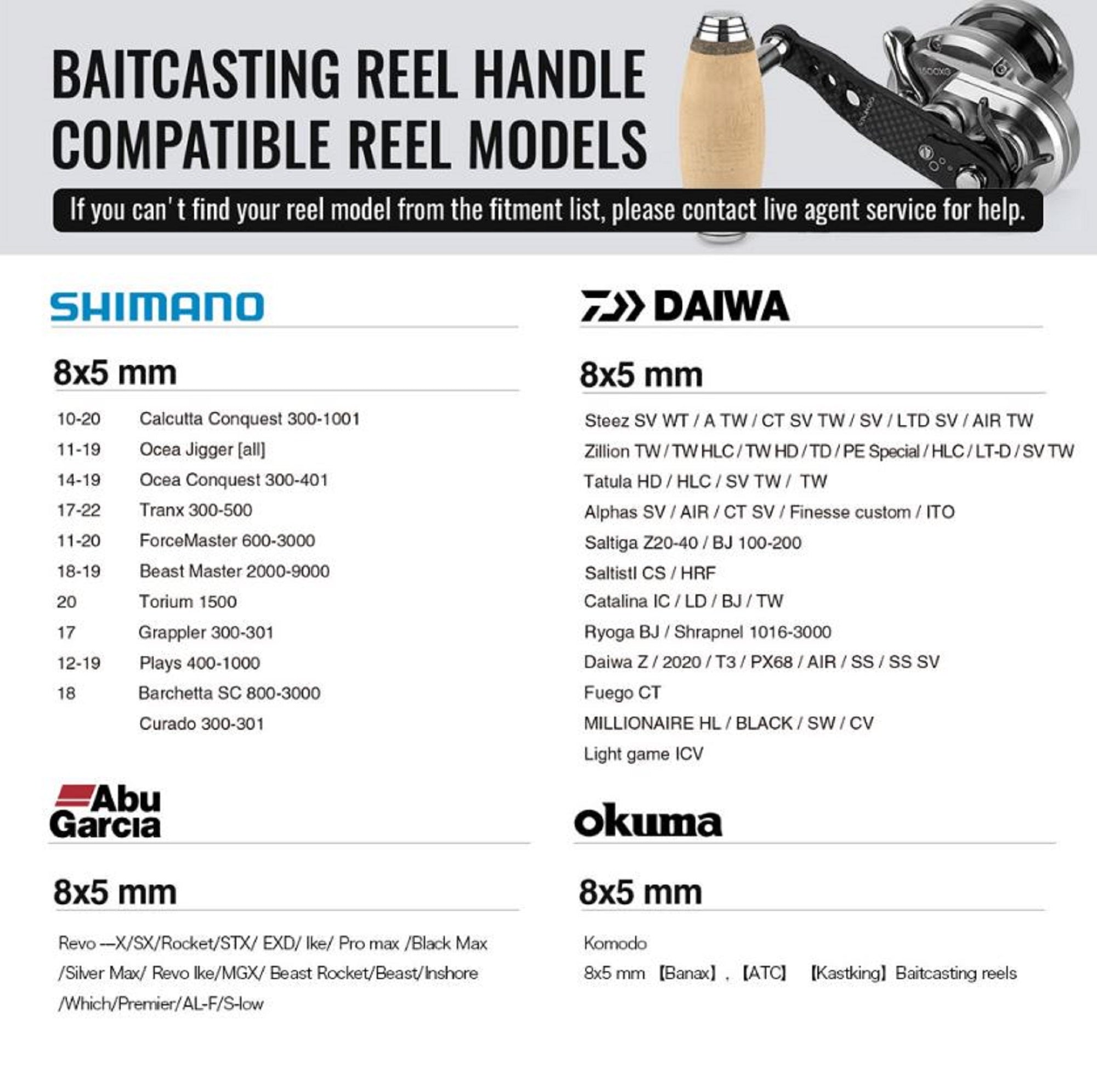 Gomexus LCD110T100SRBK Handle Bait Carbon EVA 110 8x5mm S/D (6316)