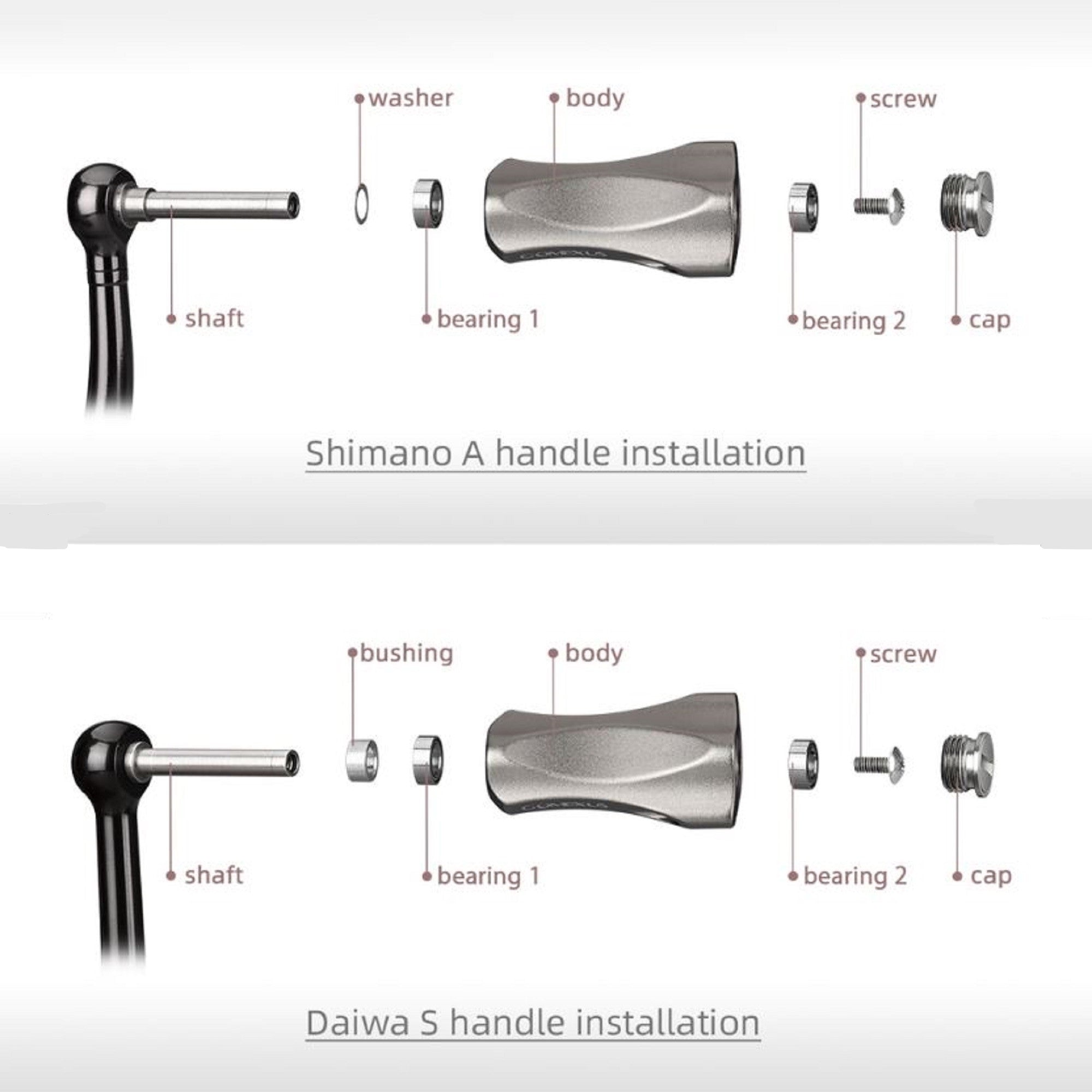 Gomexus S21RD Knob Alu Red 21mm Shimano A , Daiwa S (6682)