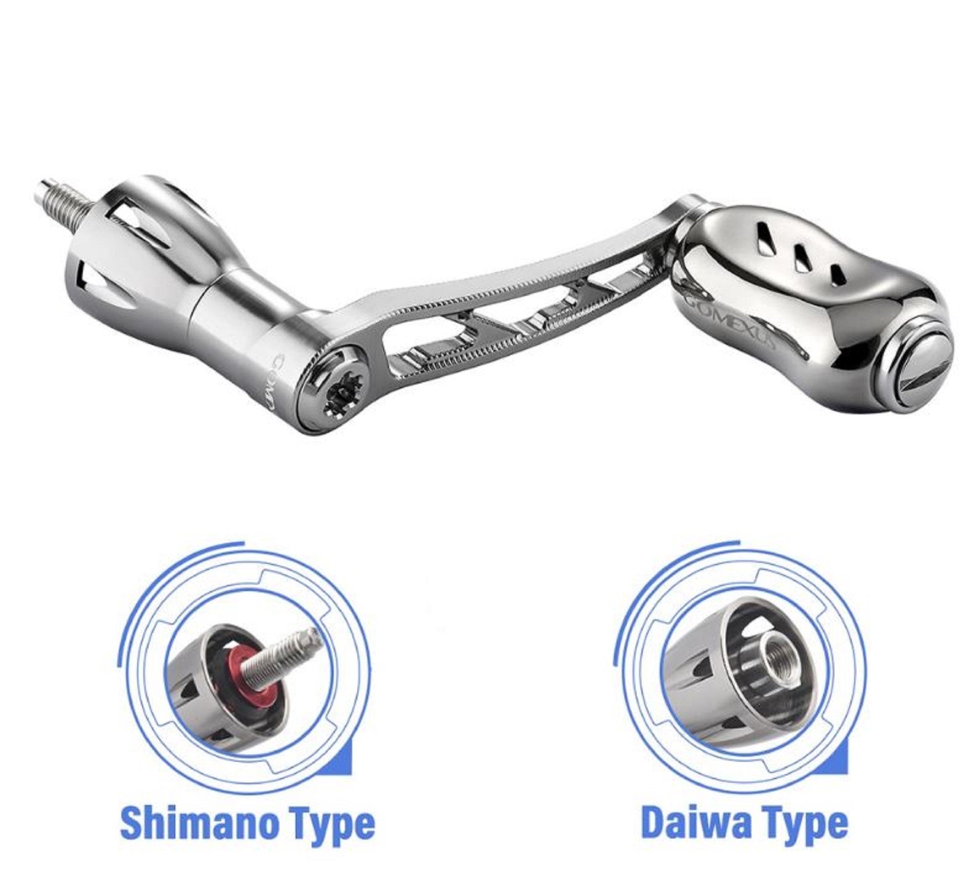 Gomexus LYD50T22SRSR Handle Spinning Alu Silver 50mm Daiwa (7115)