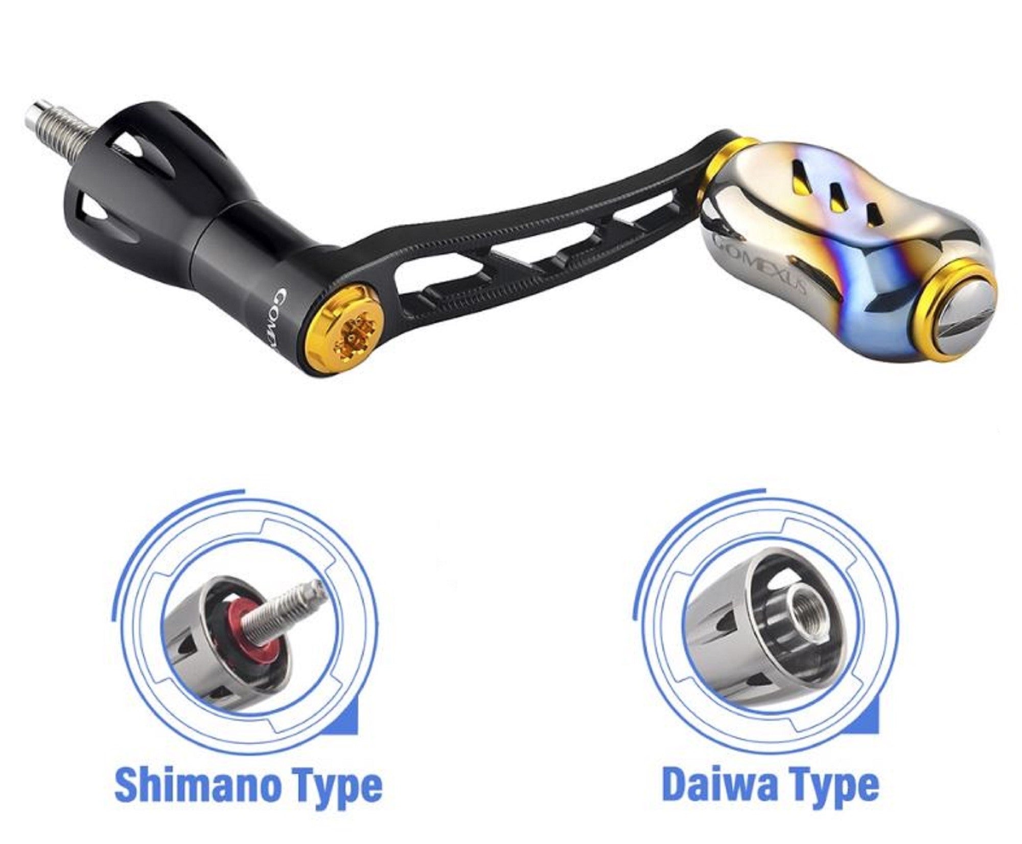 Gomexus LYD50T22GDXB Handle Spinning Alu Black 50mm Daiwa (7139)