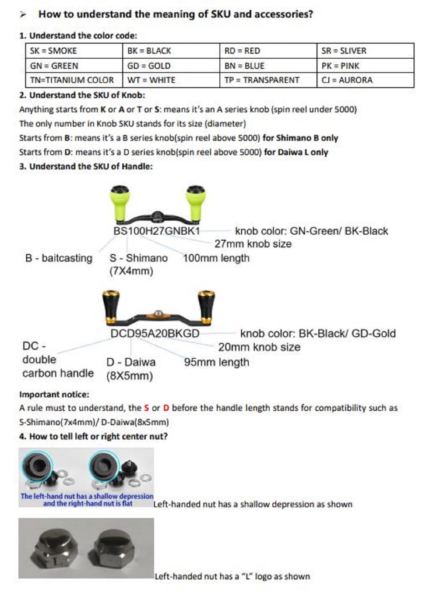 Gomexus LYD50T22GDXB Handle Spinning Alu Black 50mm Daiwa (7139)
