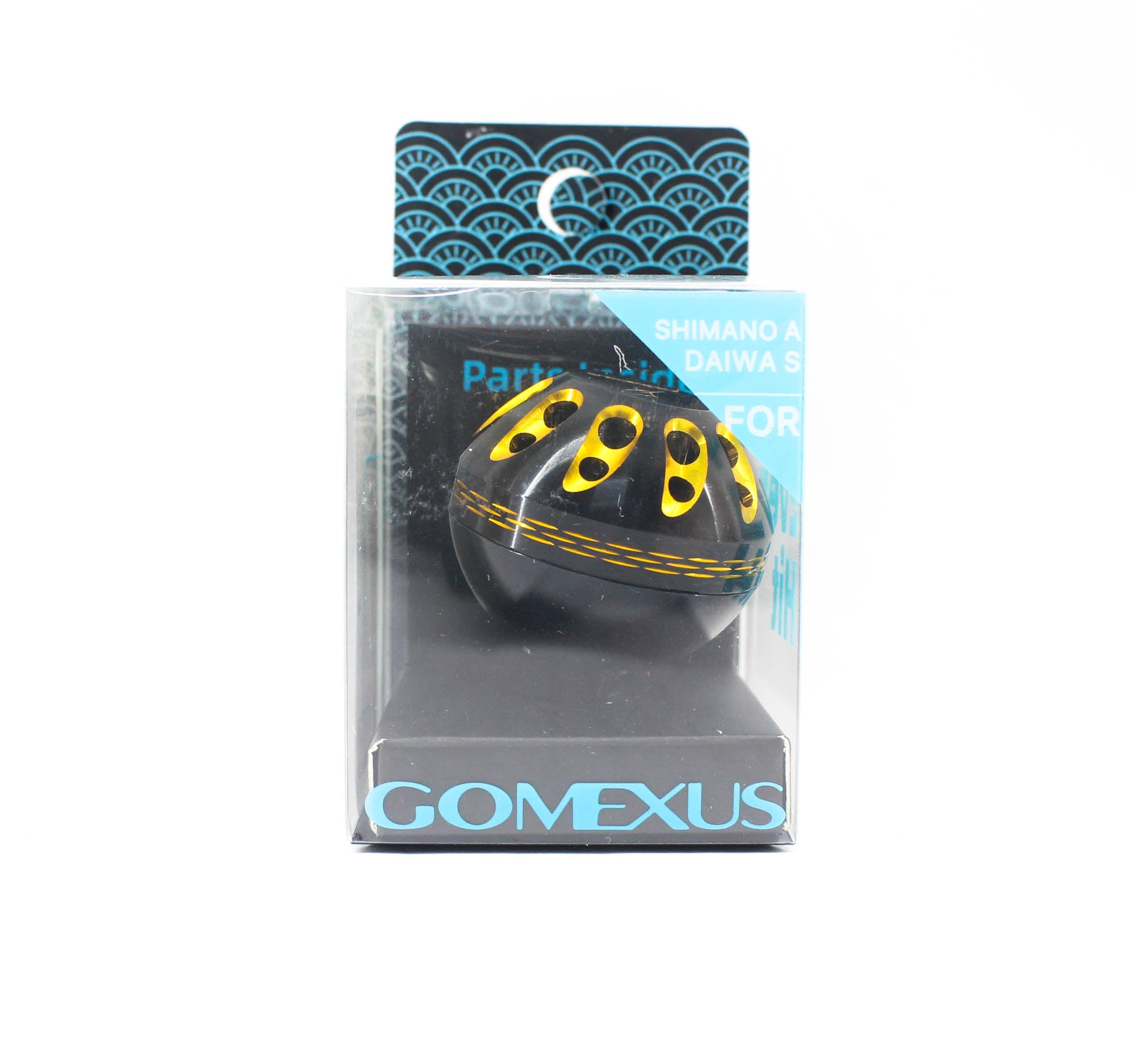 Gomexus K35BKBKGD-G Knob Alu Black Gold 35mm Shimano A , Daiwa S (7313)