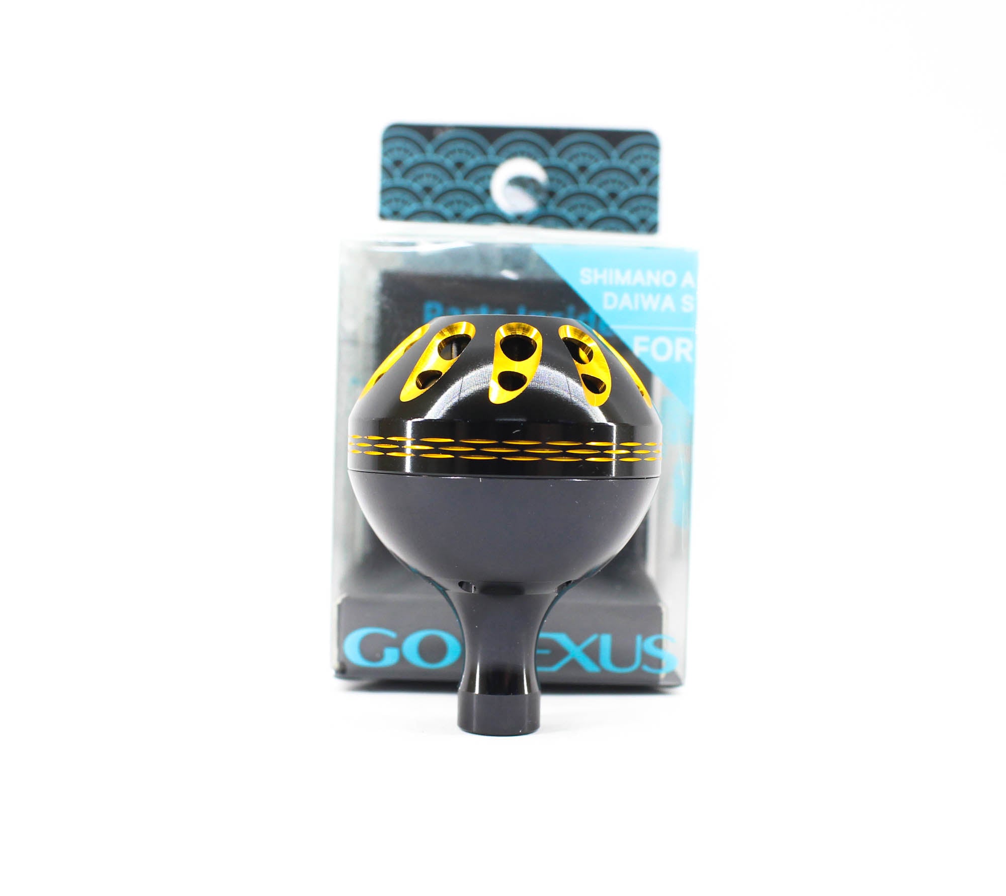 Gomexus K35BKBKGD-G Knob Alu Black Gold 35mm Shimano A , Daiwa S (7313)