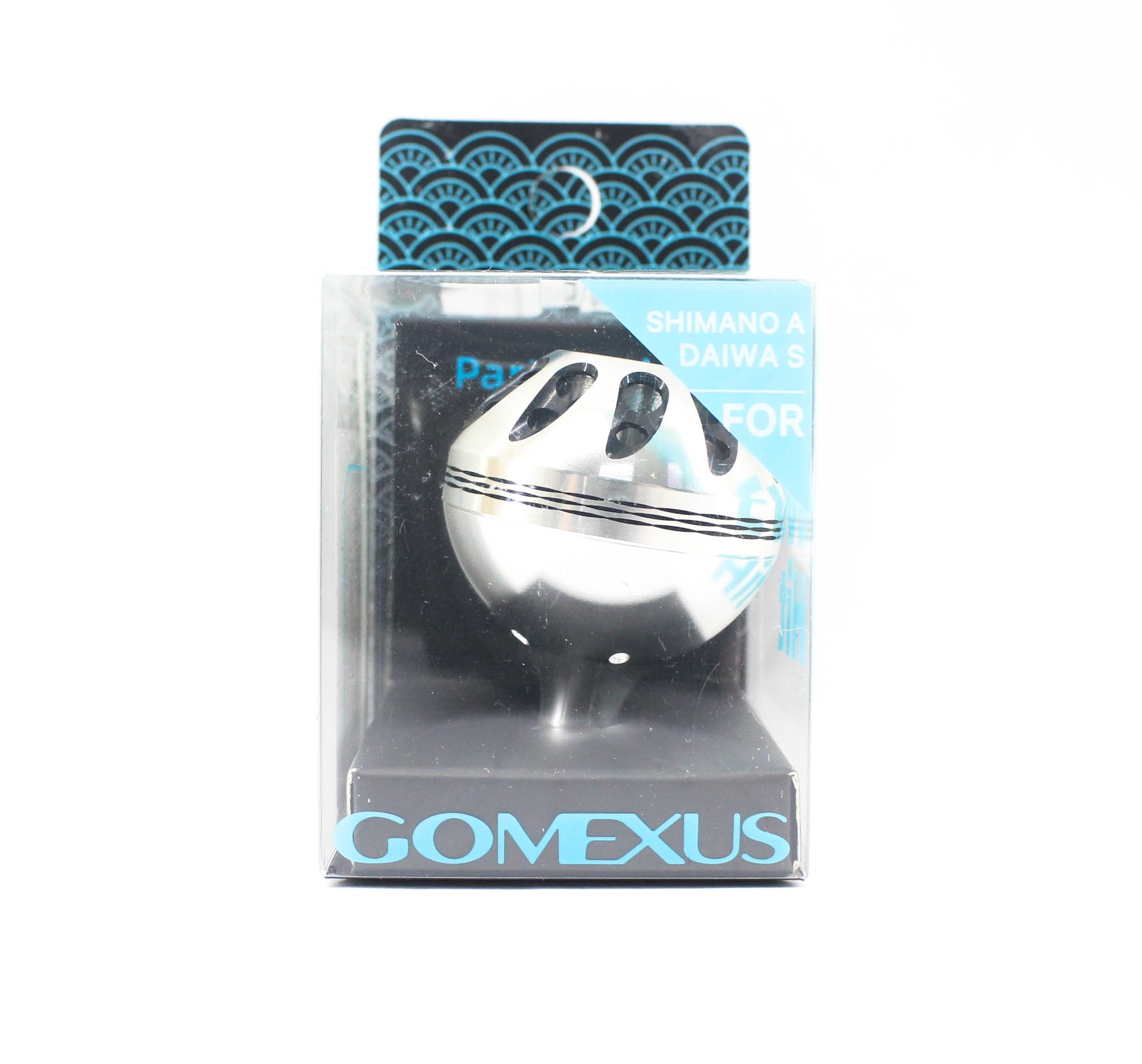 Gomexus K35SRSRBK-G Knob Alu Silver Black 35mm Shimano A , Daiwa S (7337)