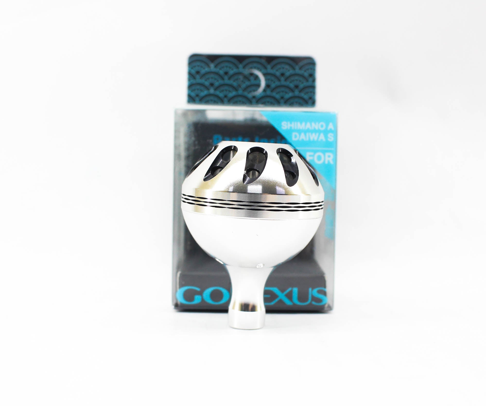 Gomexus K35SRSRBK-G Knob Alu Silver Black 35mm Shimano A , Daiwa S (7337)