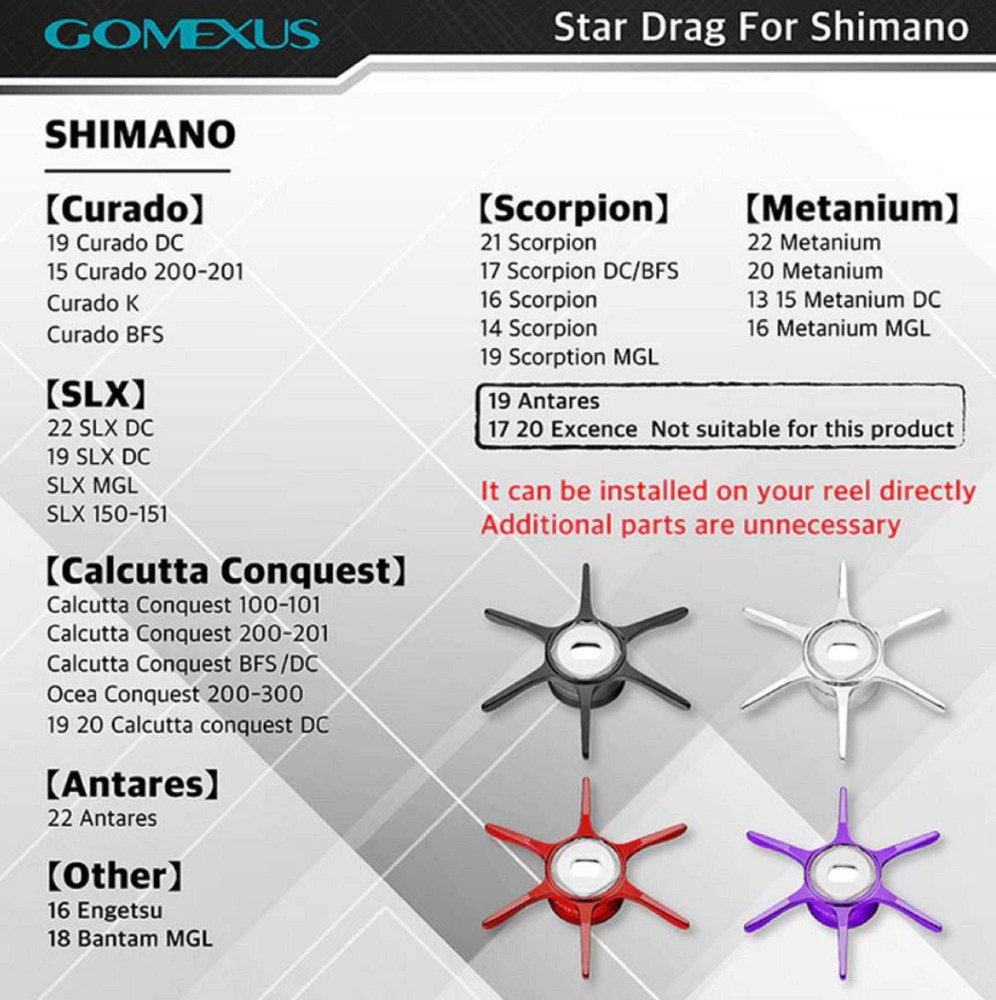 Gomexus Star Drag Red Shimano (7979)