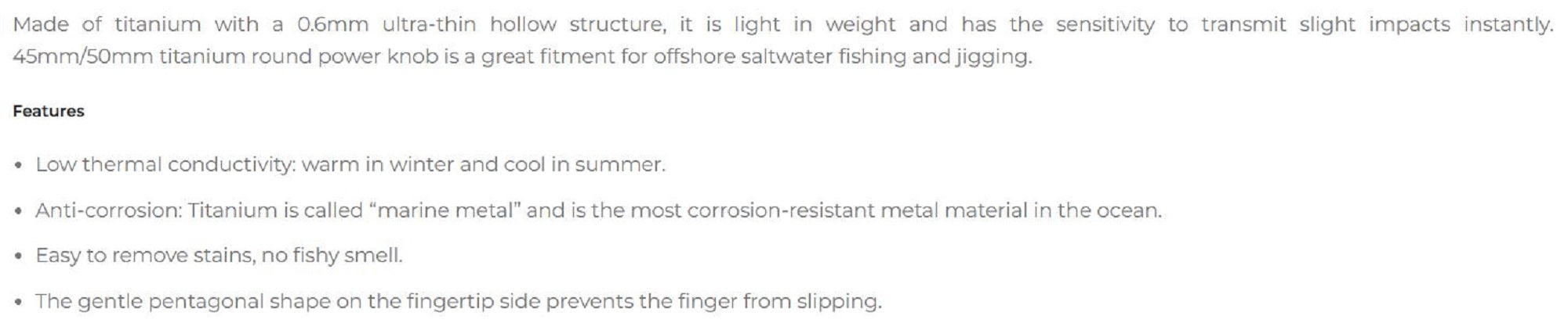 Gomexus TB50BKSR Knob Titanium Black 50mm Shimano B (8877)