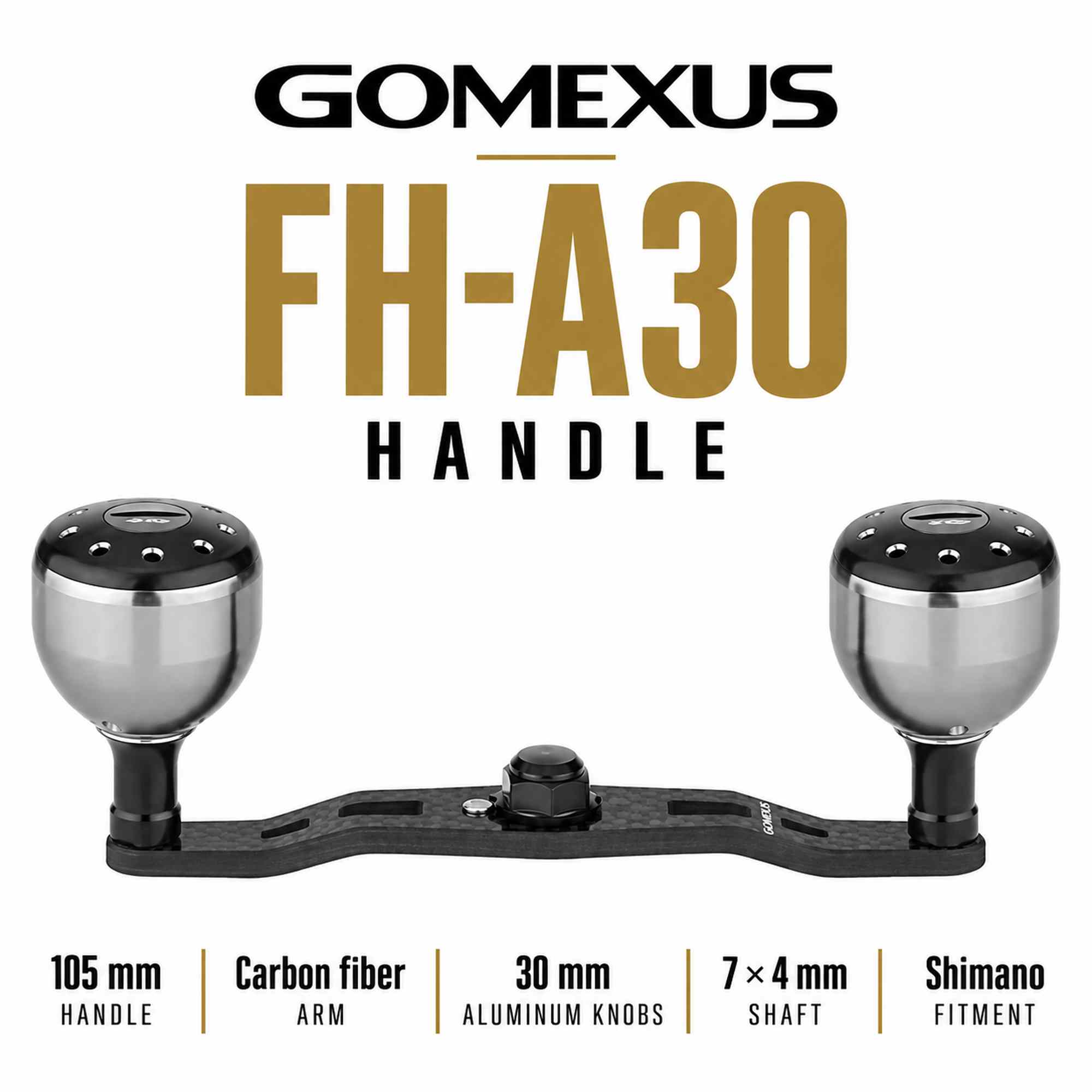 Gomexus H1B105F30ASKBK Handle Carbon 105mm 7x4mm Shimano (9126)