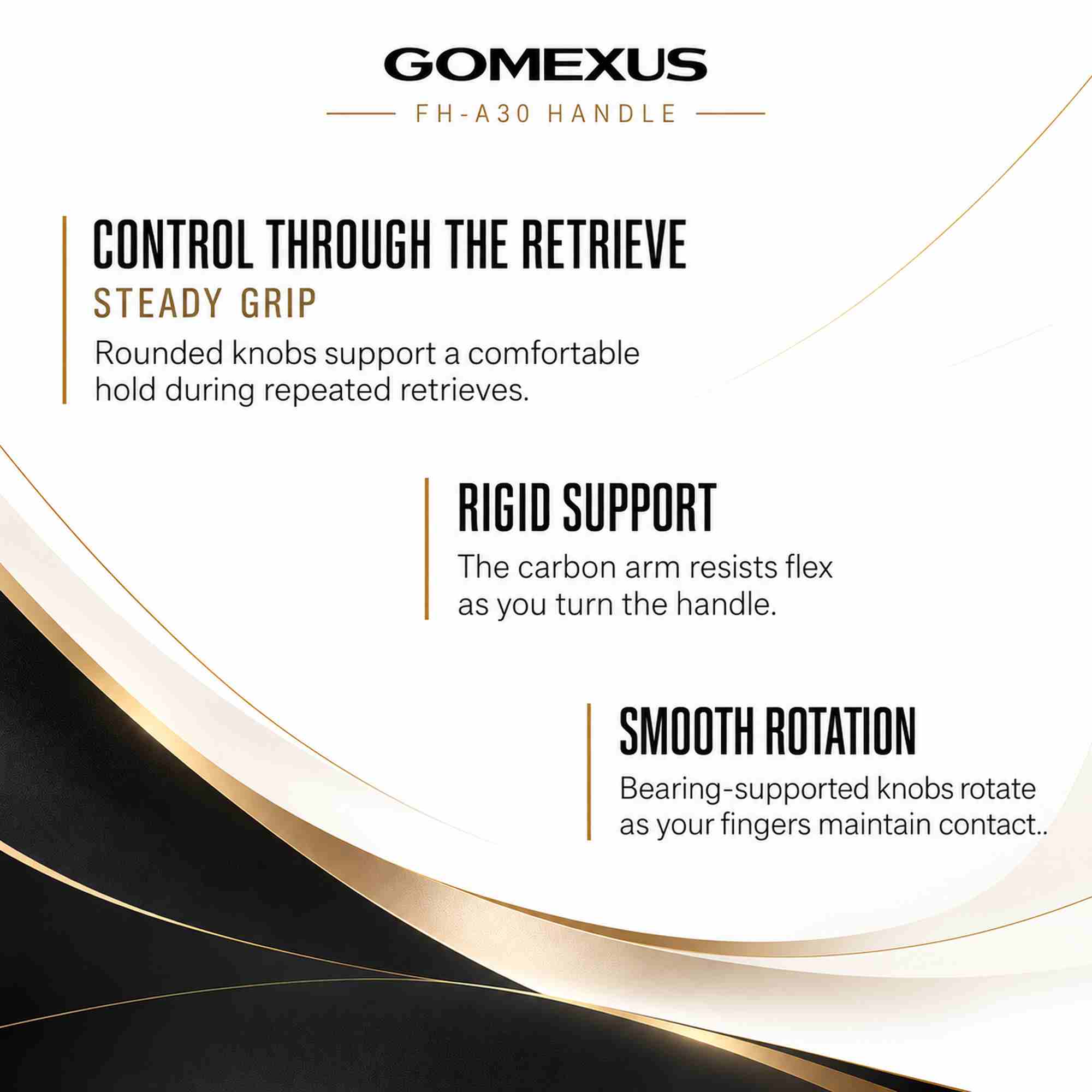 Gomexus H1B105F30ASKBK Handle Carbon 105mm 7x4mm Shimano (9126)