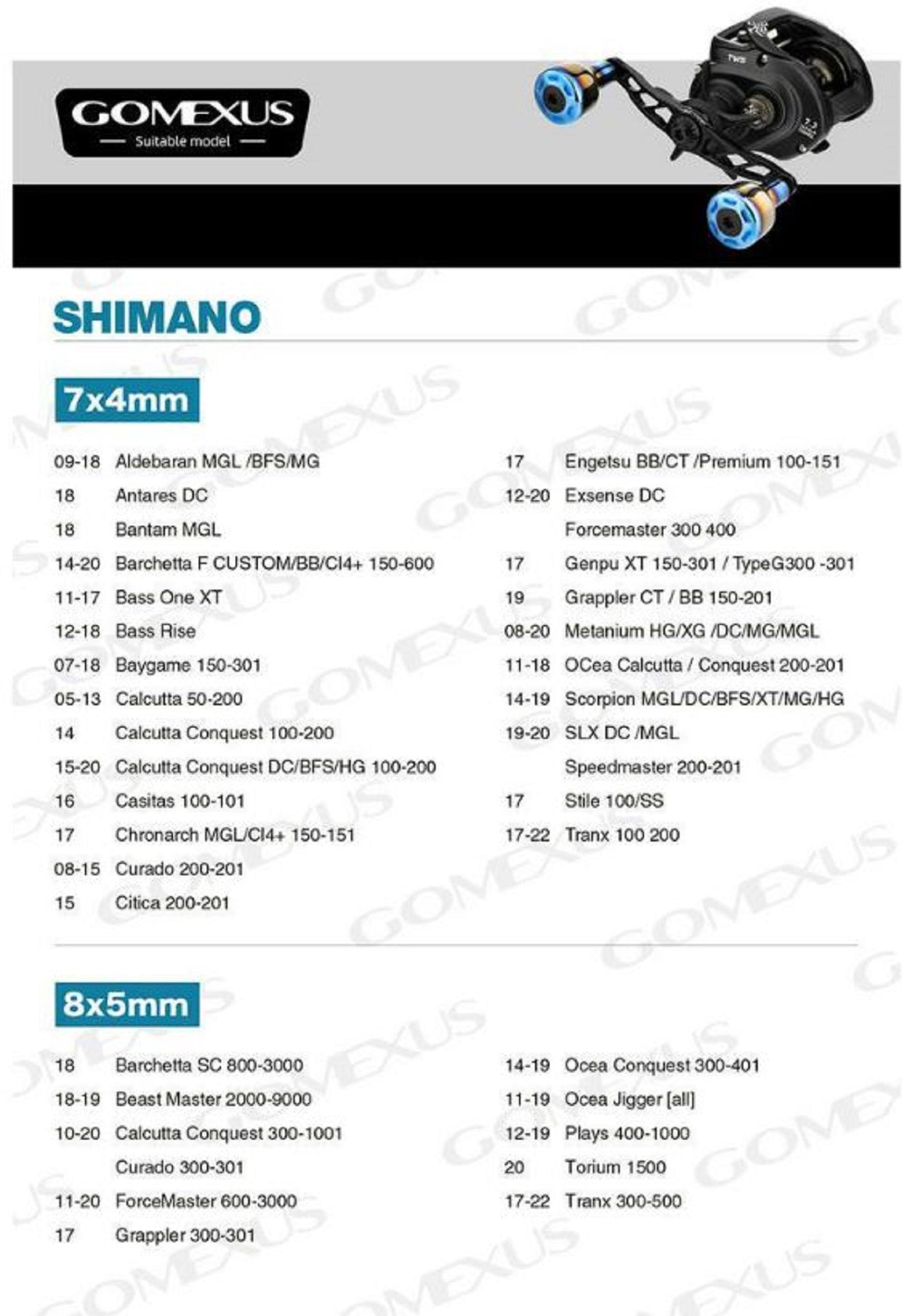 Gomexus BD100HTA27SJBK Handle Bait Titanium 100/27mm S/D (9140)