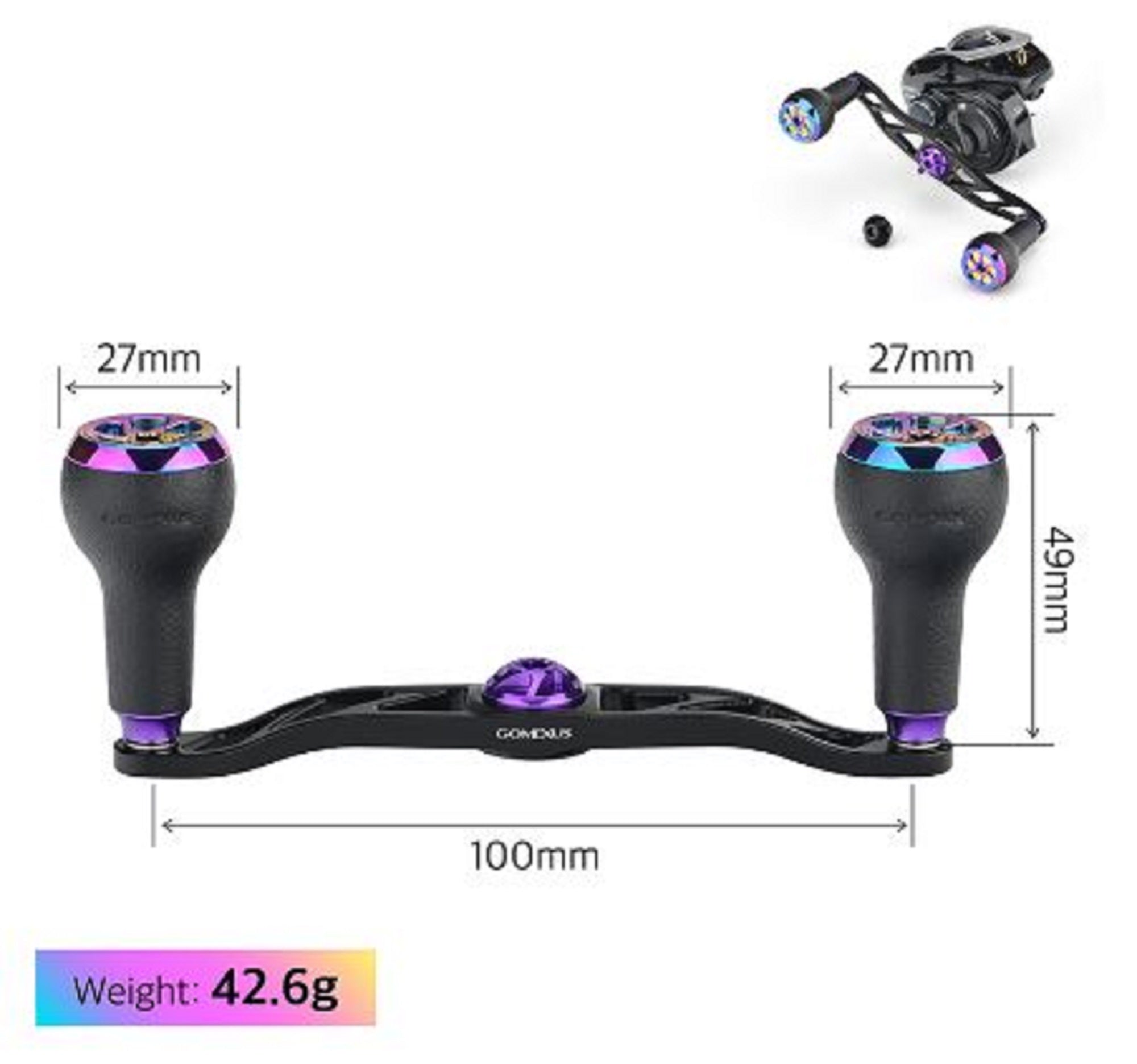 Gomexus BS100H27BKCJ1 Handle Bait Alu 100/27mm Shimano A (9515)