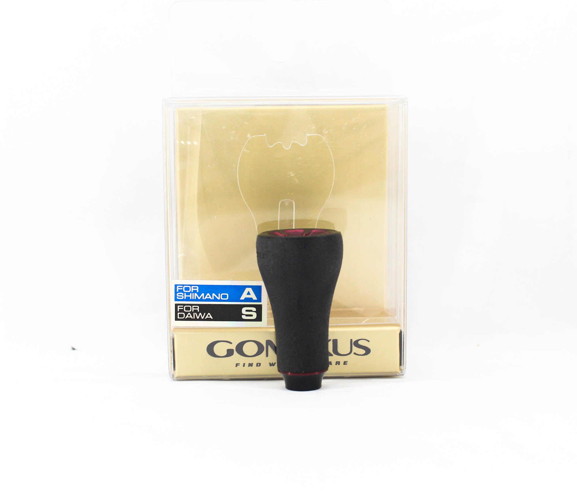 Gomexus TPE20BKBKRD Handle Knob TPE Red 20mm Shimano A , Daiwa S (9690)