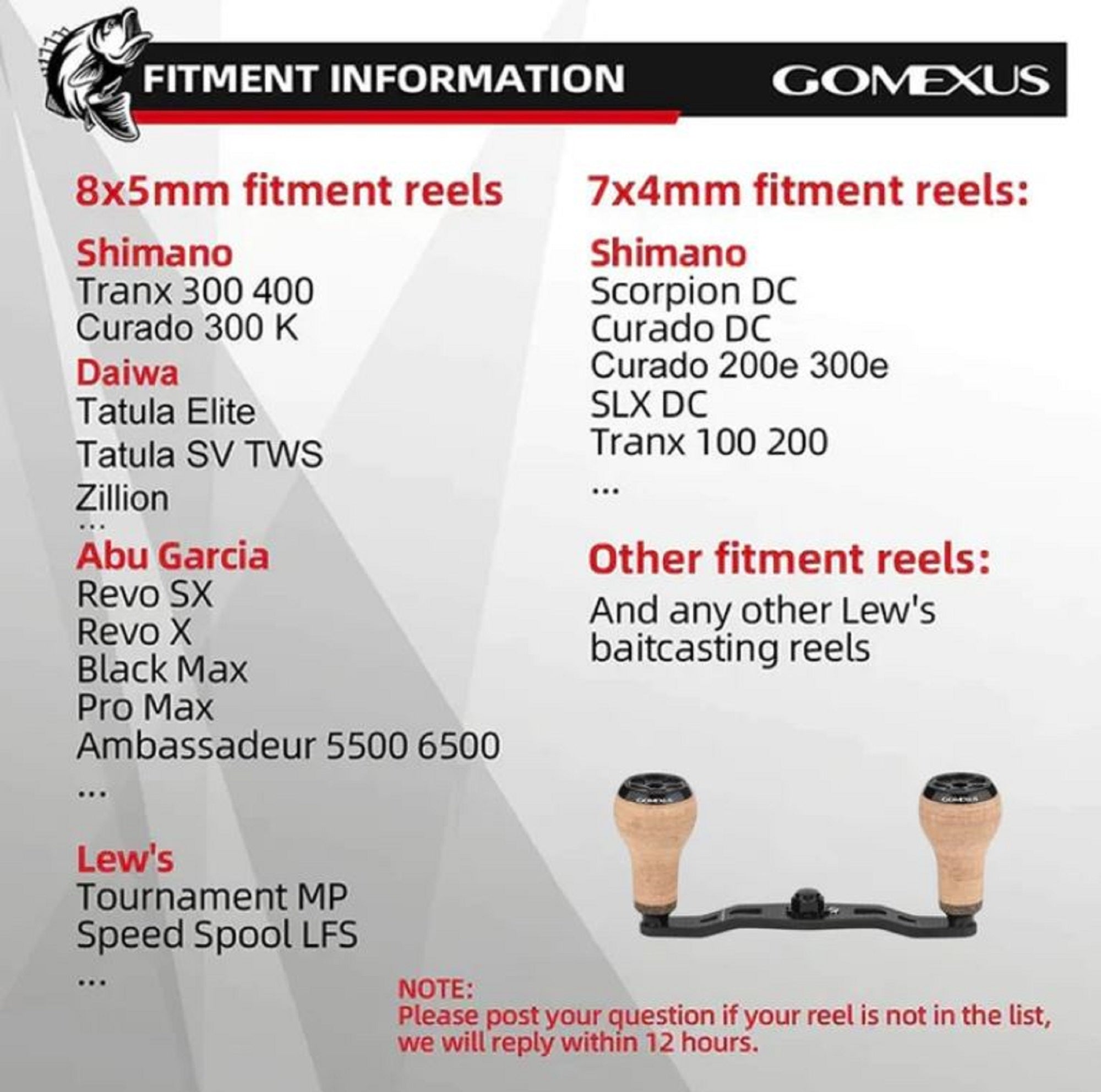 Gomexus DCS105CA27BKBK Handle Carbon Cork 105mm 7x4mm Shimano (9799)