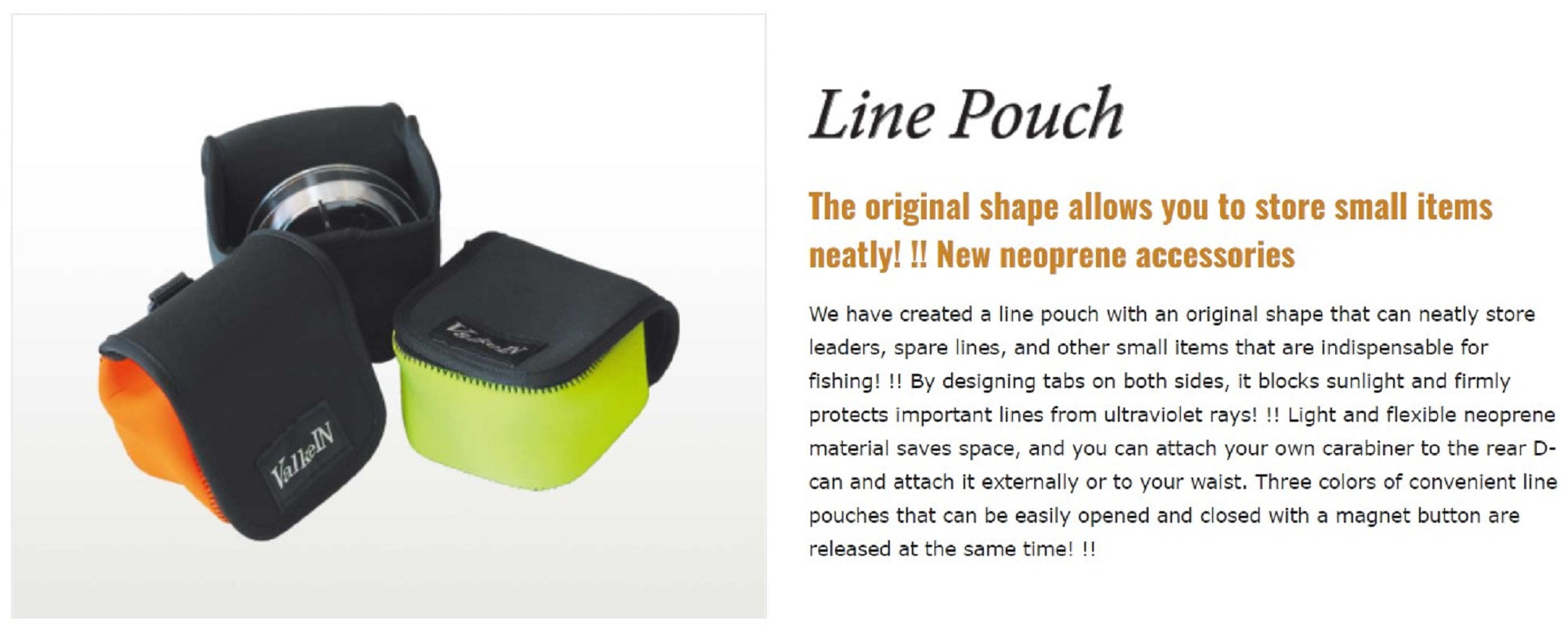 Valkein Line Pouch 95 x 95 x 60mm Chart (9416)