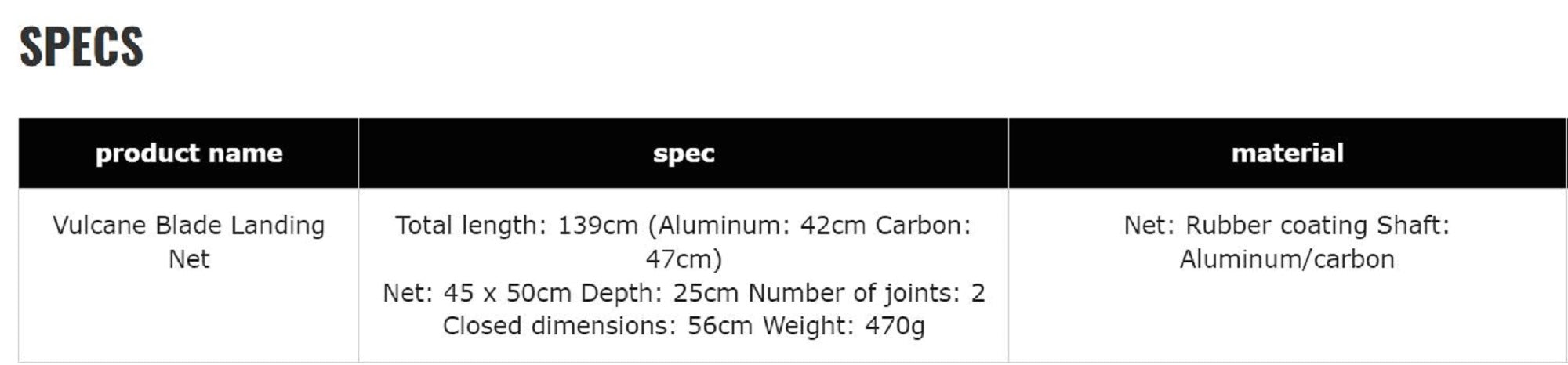 Valkein Blade Landing Net 45 x 50 cm 470 grams Green (5217)