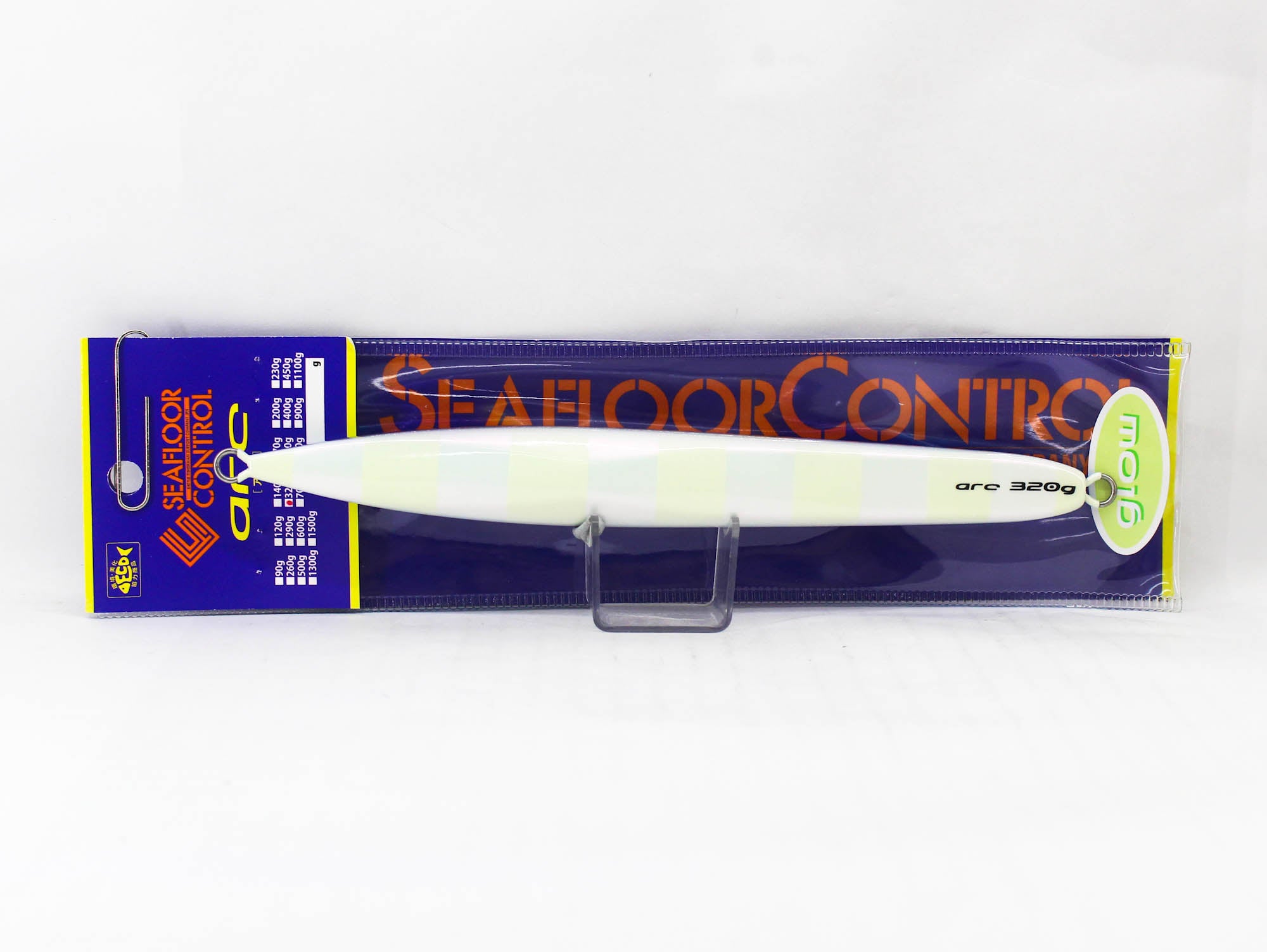 Seafloor Control Metal Jig Arc 320 grams Titan Red Pearl Zebra Glow (5