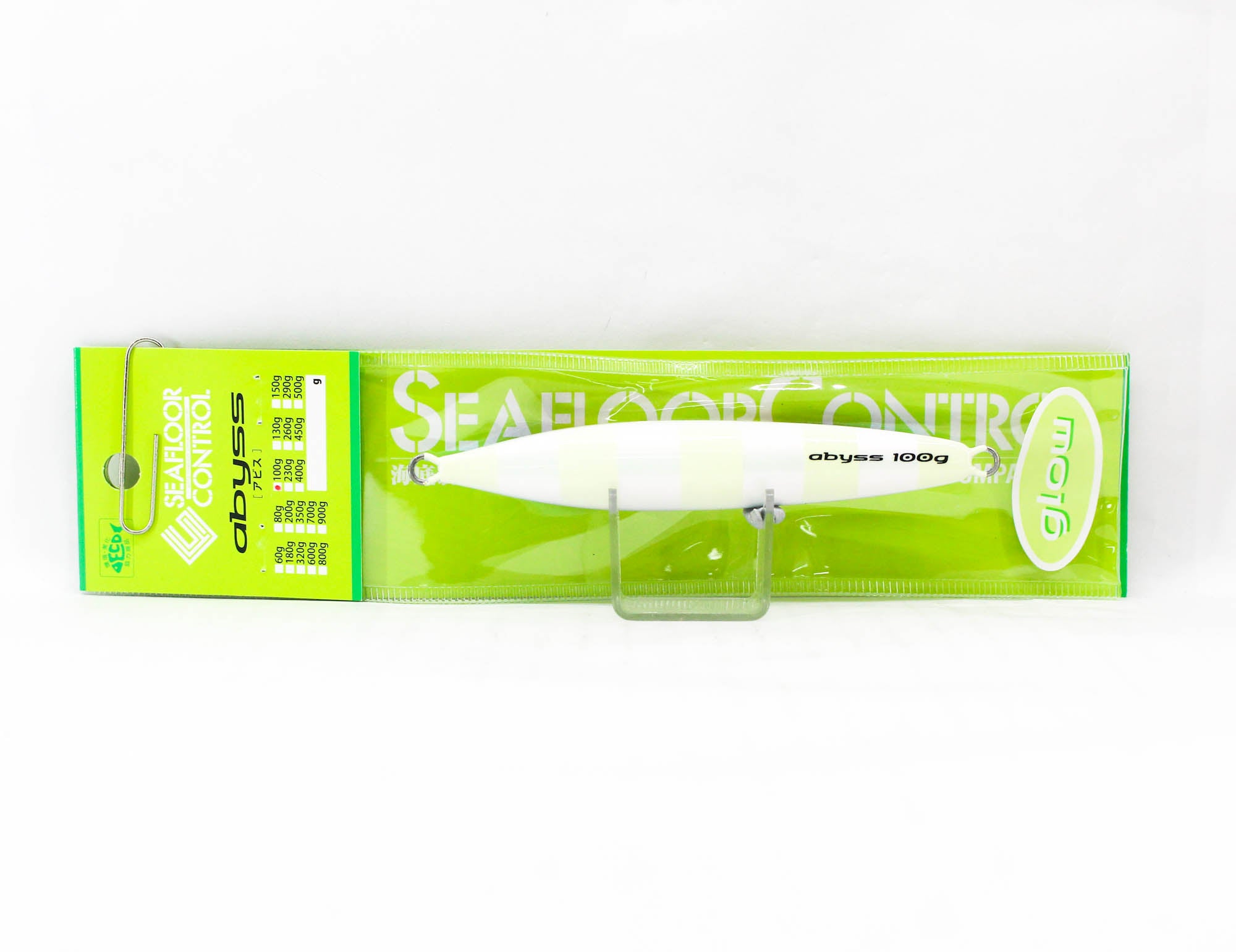 Seafloor Control Metal Jig Abyss 100 grams Titan Red Pearl Zebra Glow (5795)