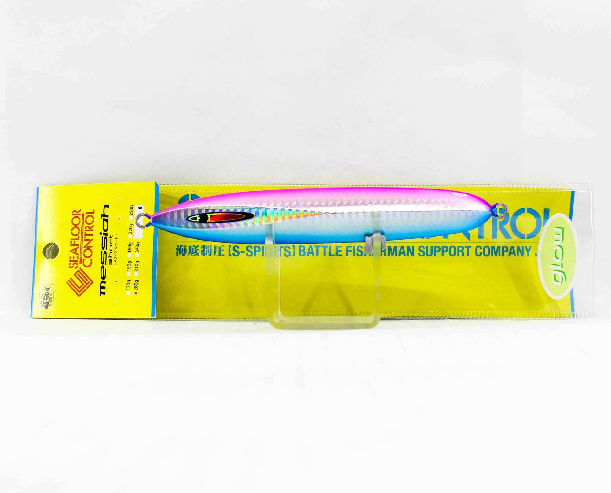 Seafloor Control Metal Jig Messiah short 280 grams PBZ Glow (4444)
